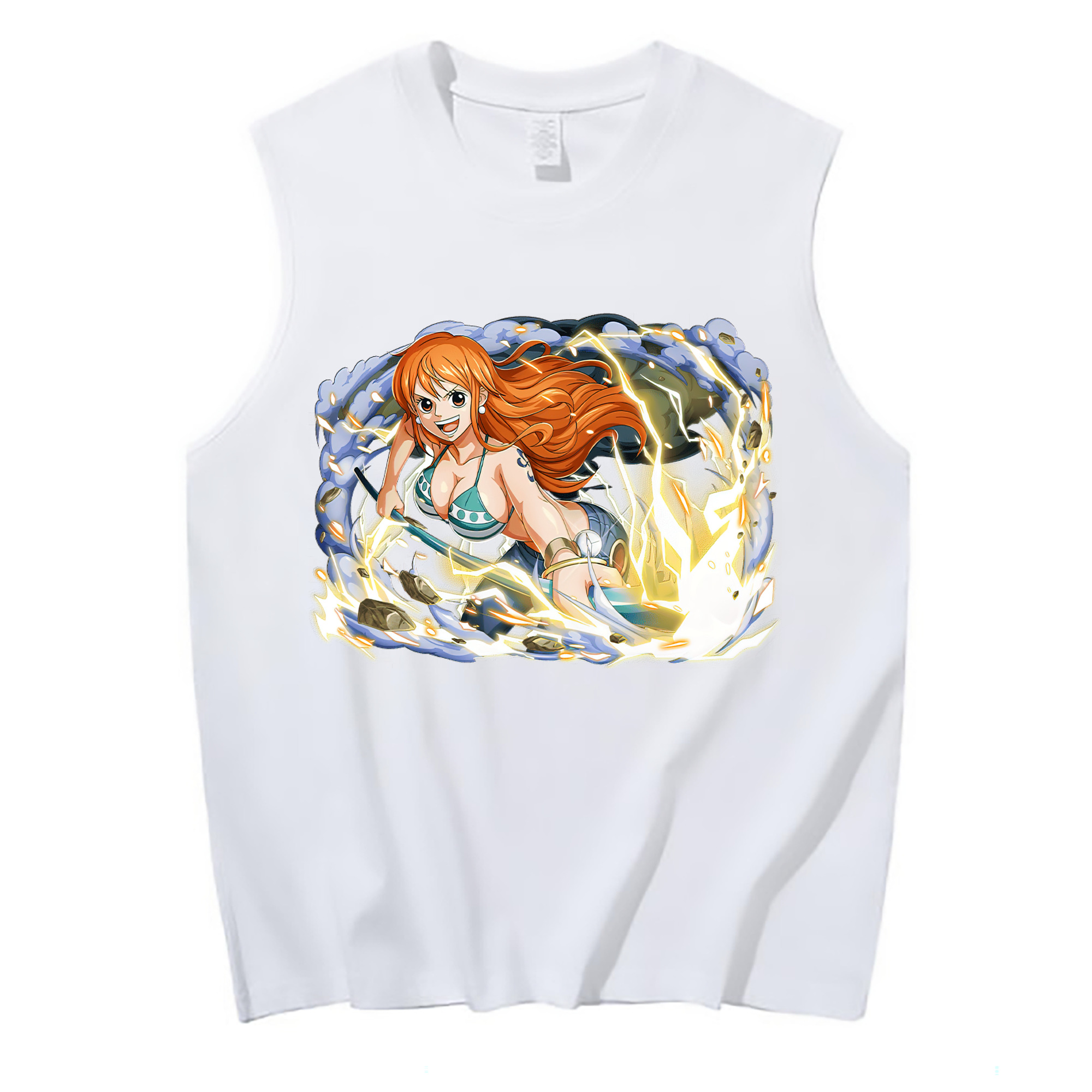 ワンピース ナミ ONE PIECE Nami コットン100％タンクトップ（フロントプリント）