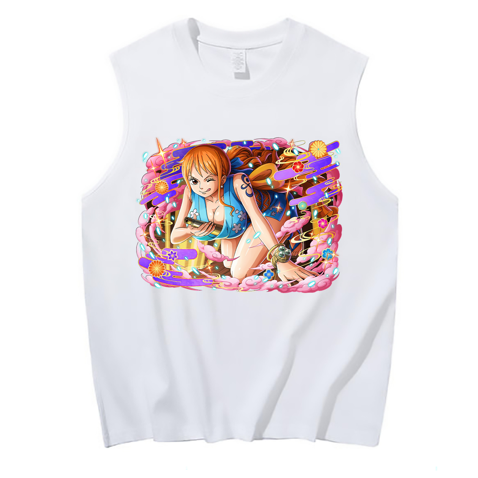 ワンピース ナミ ONE PIECE Nami コットン100％タンクトップ（フロントプリント）