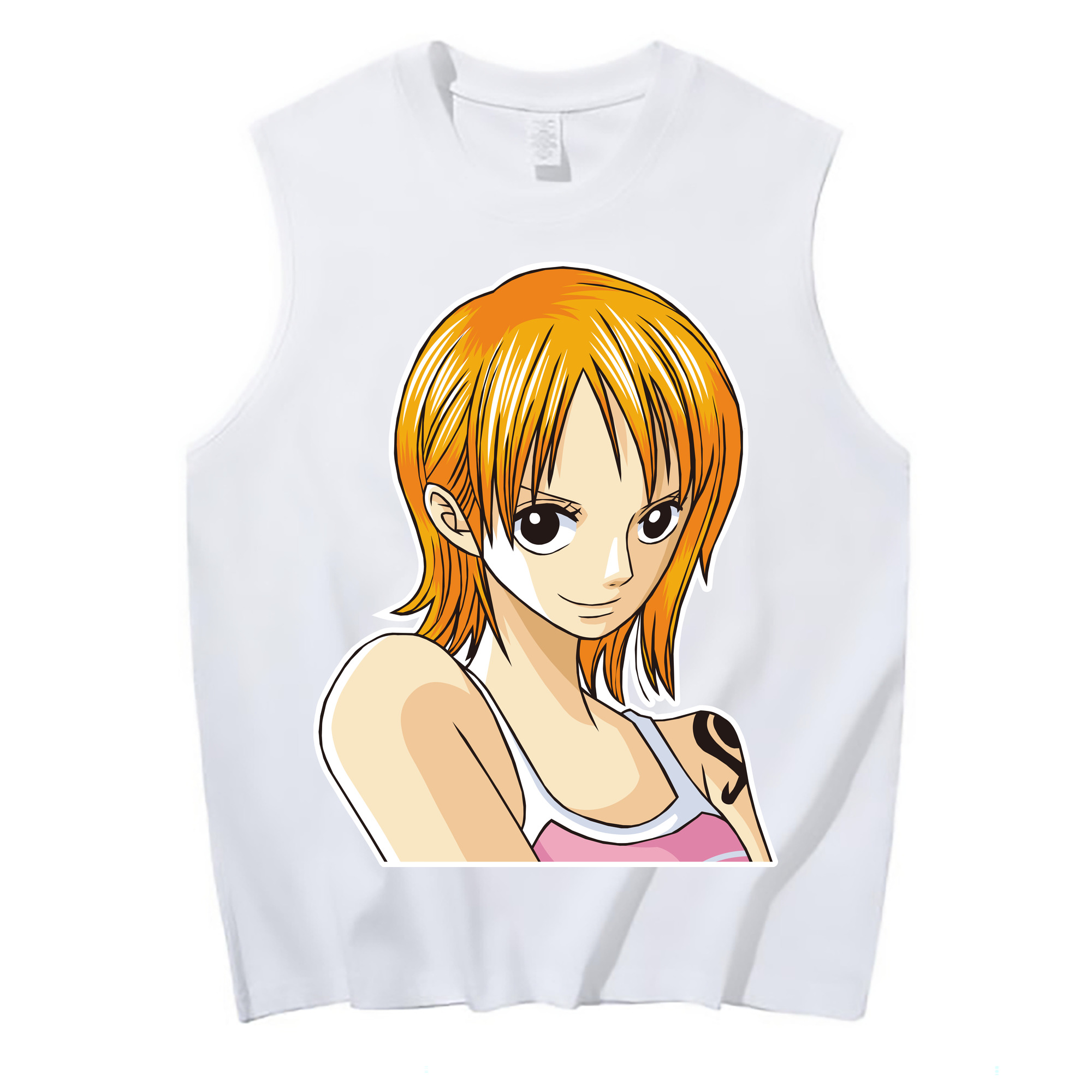 ワンピース ナミ ONE PIECE Nami コットン100％タンクトップ（フロントプリント）