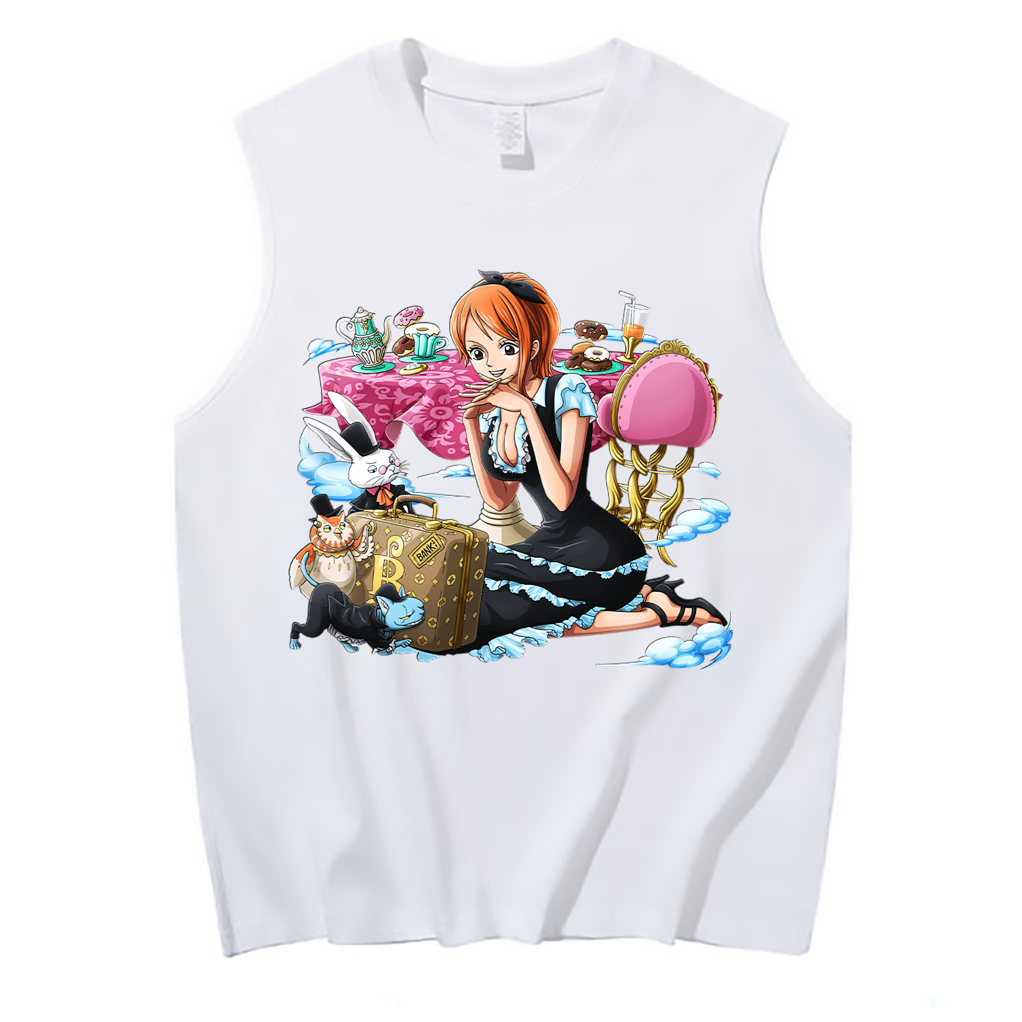 ワンピース ナミ ONE PIECE Nami コットン100％タンクトップ（フロントプリント）