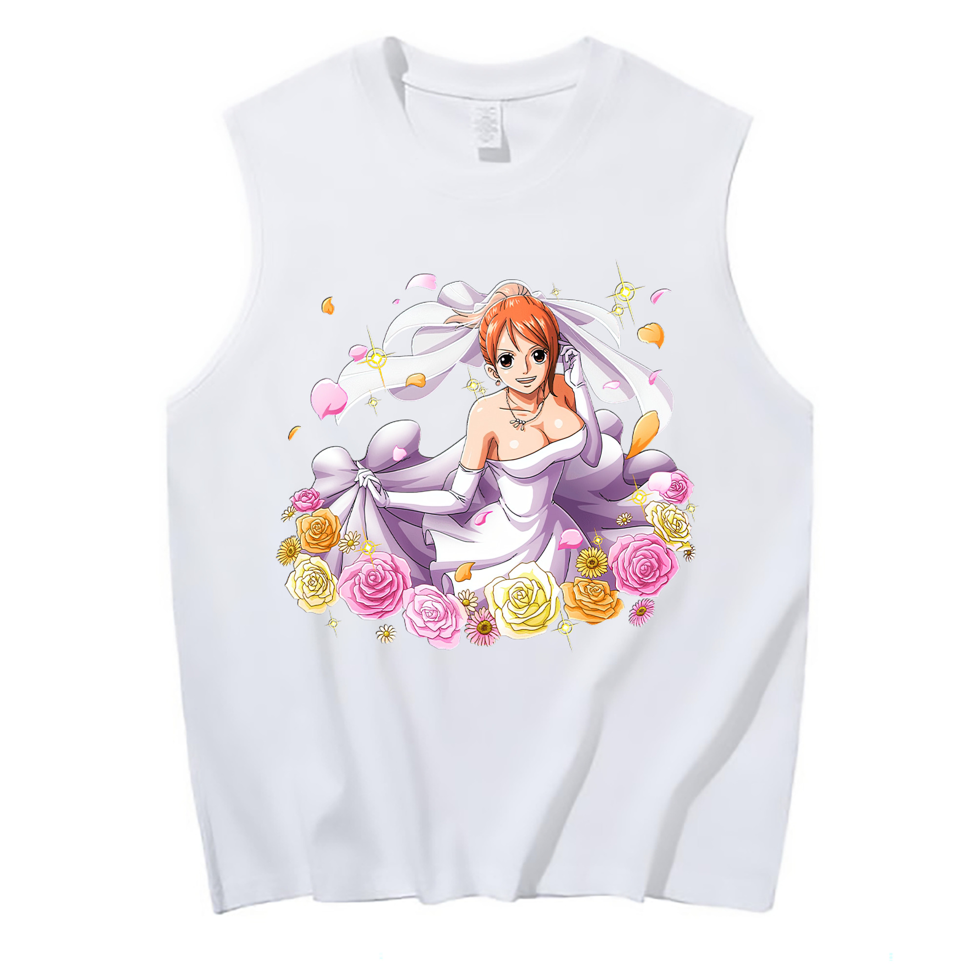 ワンピース ナミ ONE PIECE Nami コットン100％タンクトップ（フロントプリント）