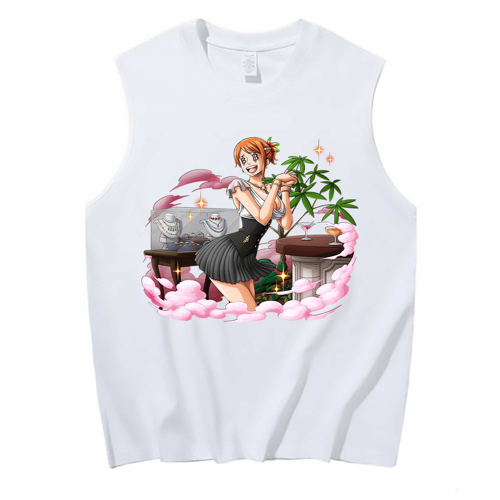 ワンピース ナミ ONE PIECE Nami コットン100％タンクトップ（フロントプリント）