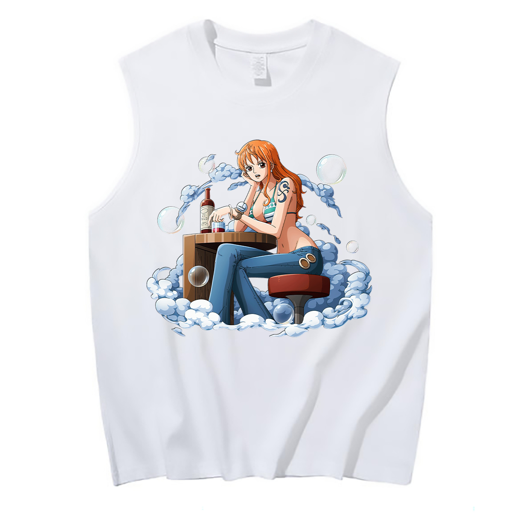 ワンピース ナミ ONE PIECE Nami コットン100％タンクトップ（フロントプリント）