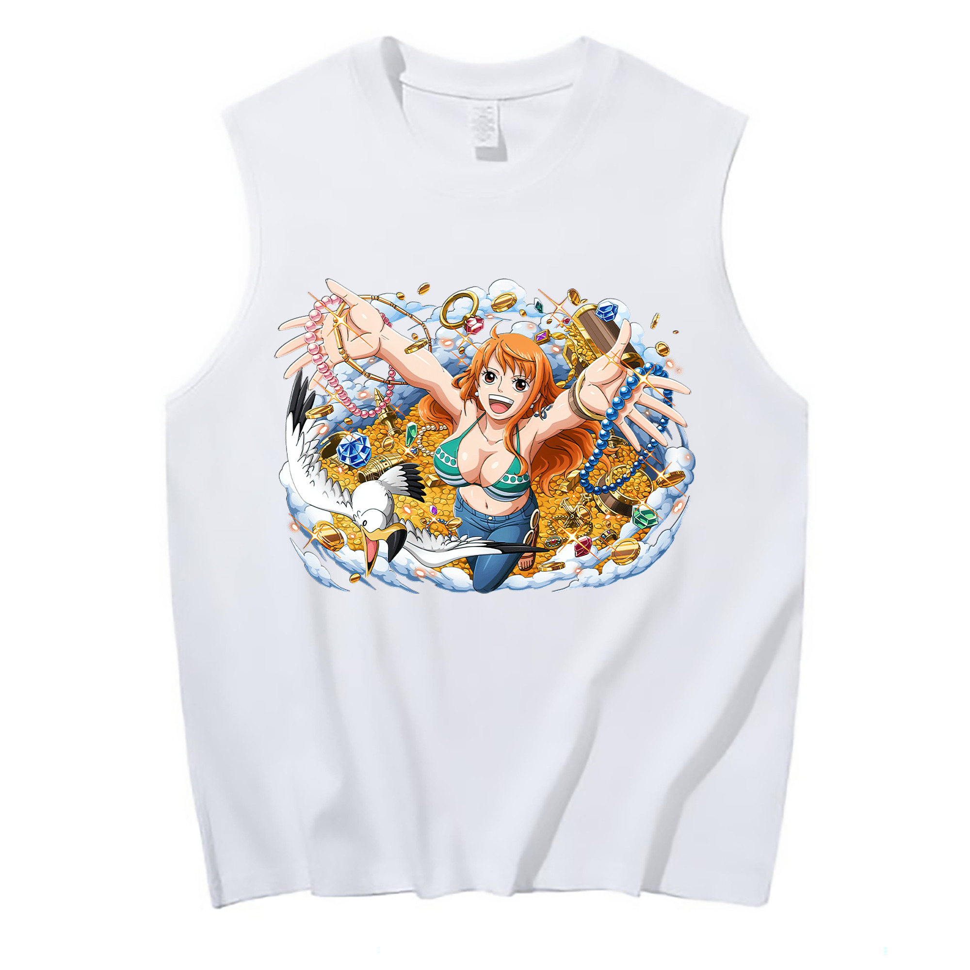 ワンピース ナミ ONE PIECE Nami コットン100％タンクトップ（フロントプリント）