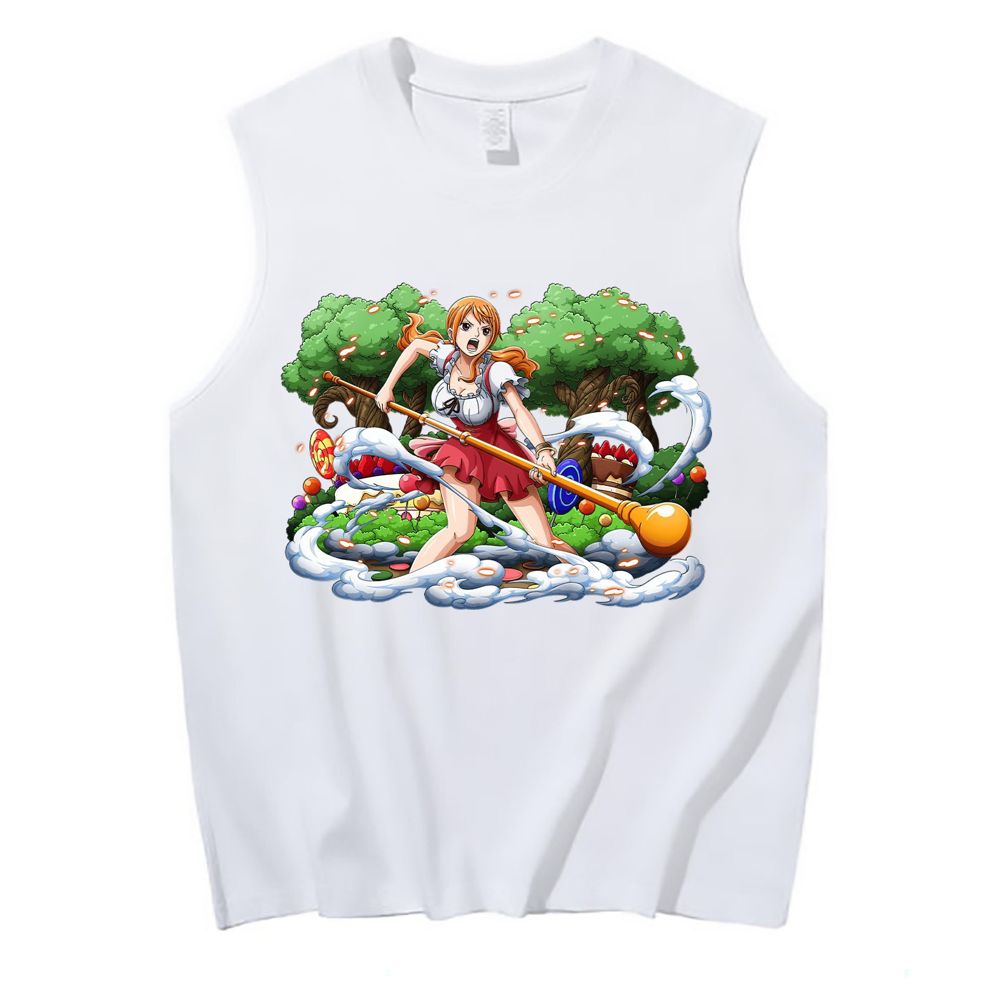 ワンピース ナミ ONE PIECE Nami コットン100％タンクトップ（フロントプリント）