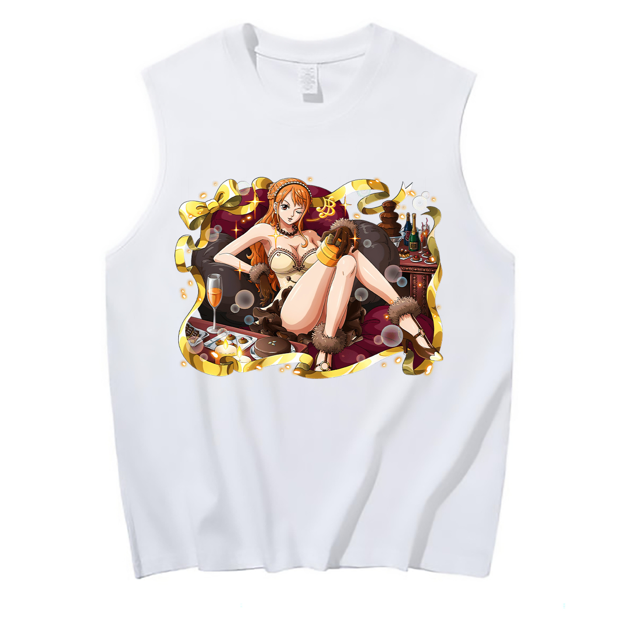 ワンピース ナミ ONE PIECE Nami コットン100％タンクトップ（フロントプリント）