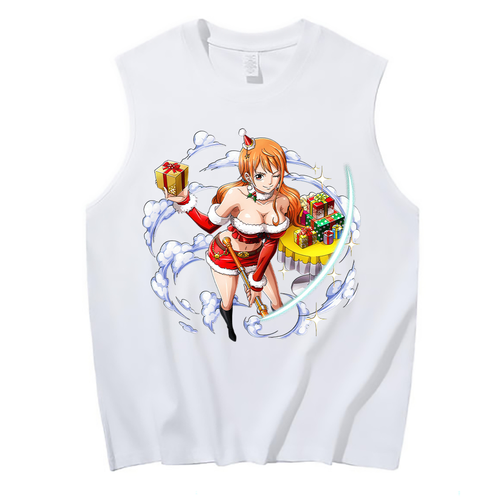ワンピース ナミ ONE PIECE Nami コットン100％タンクトップ（フロントプリント）