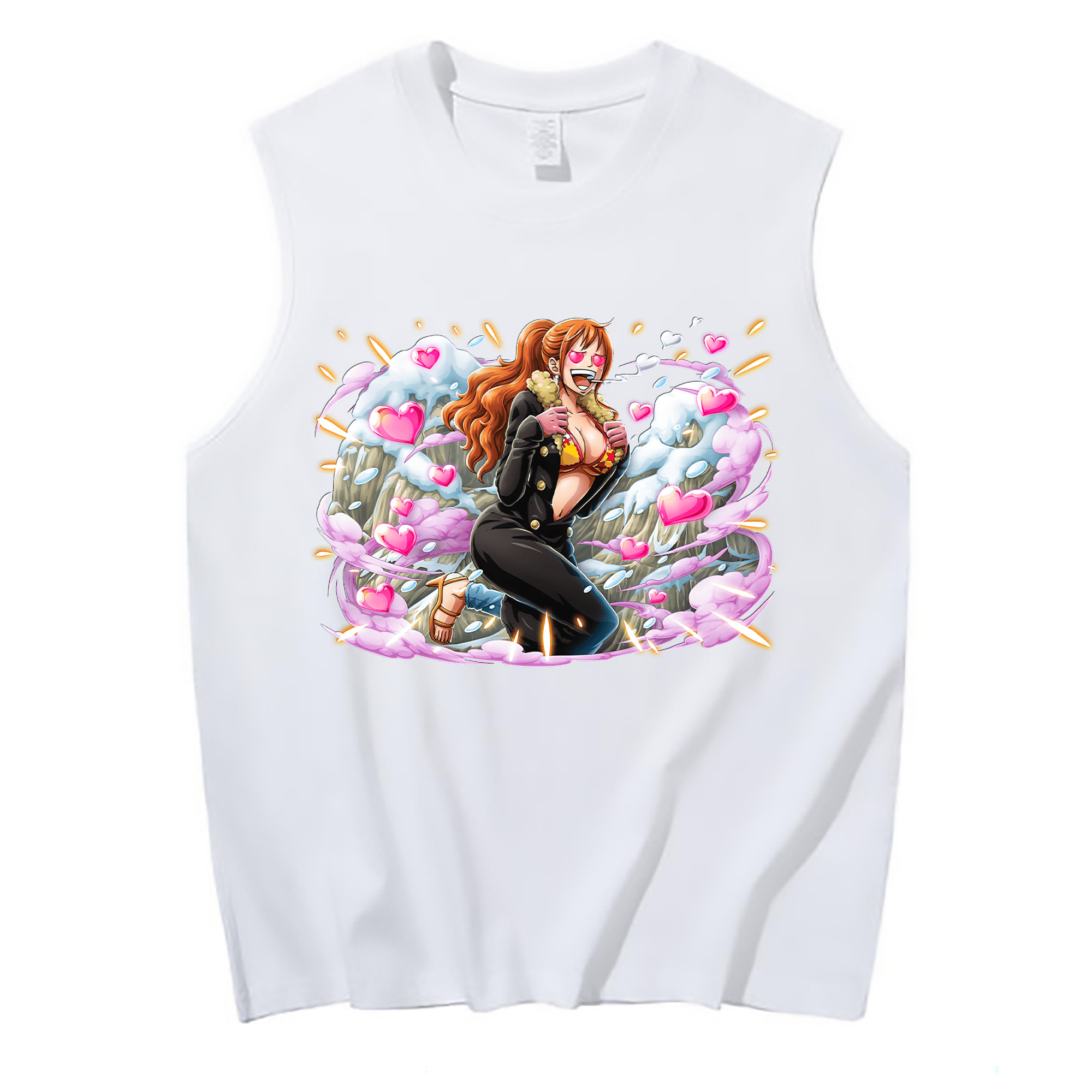 ワンピース ナミ ONE PIECE Nami コットン100％タンクトップ（フロントプリント）