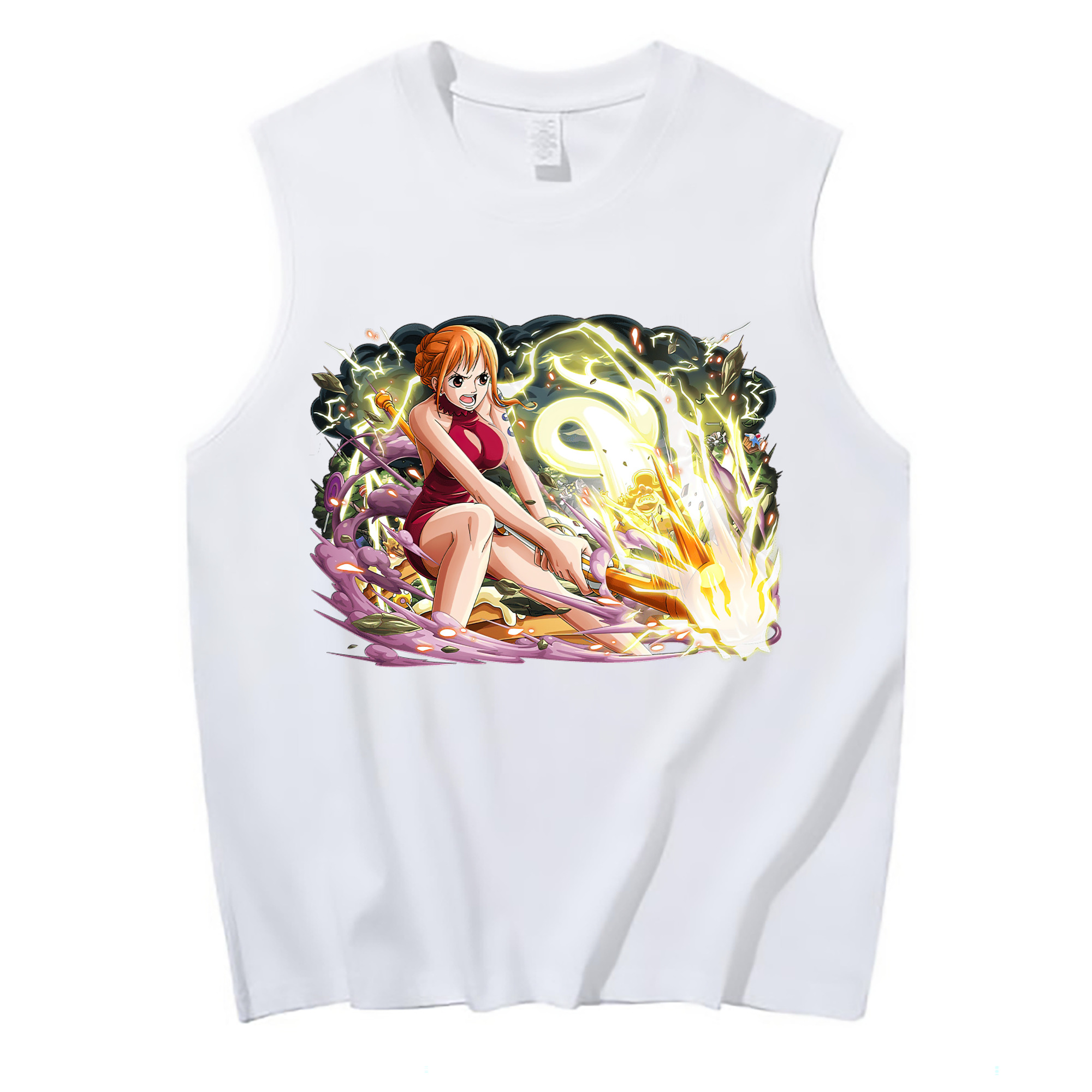 ワンピース ナミ ONE PIECE Nami コットン100％タンクトップ（フロントプリント）