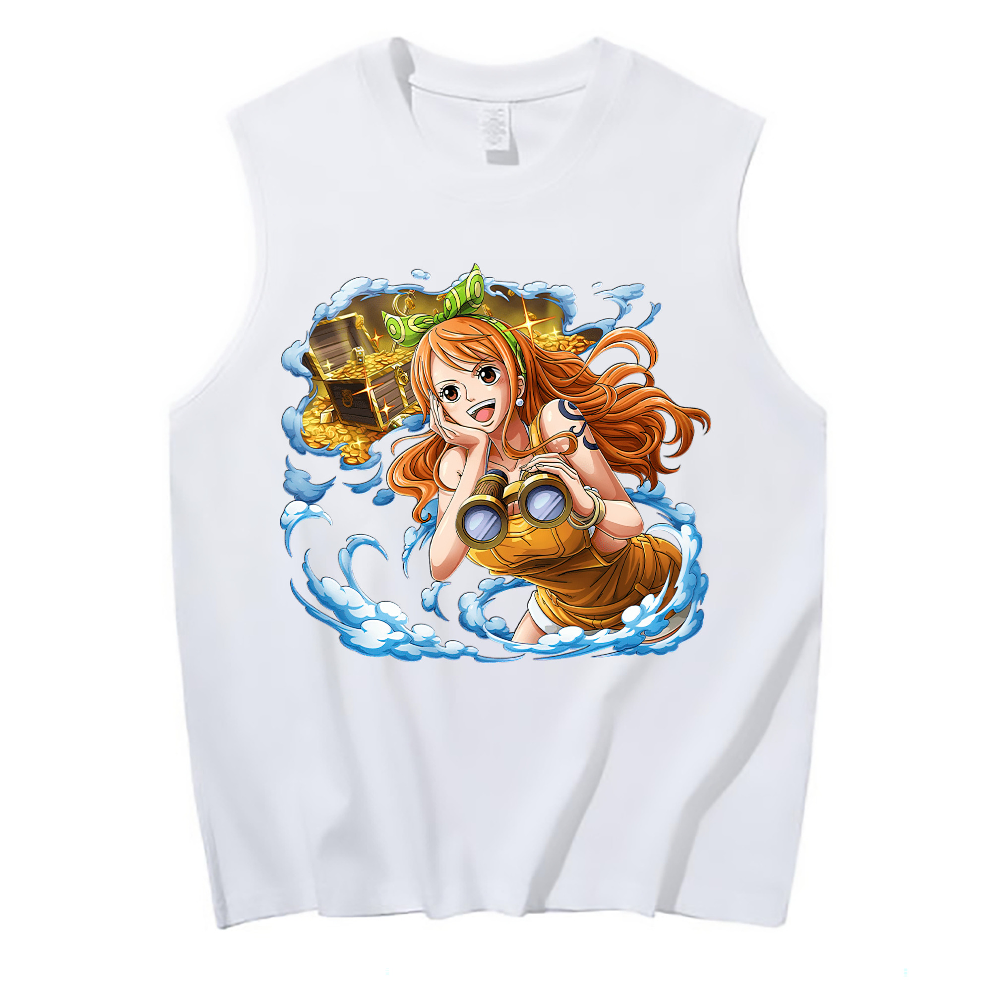 ワンピース ナミ ONE PIECE Nami コットン100％タンクトップ（フロントプリント）