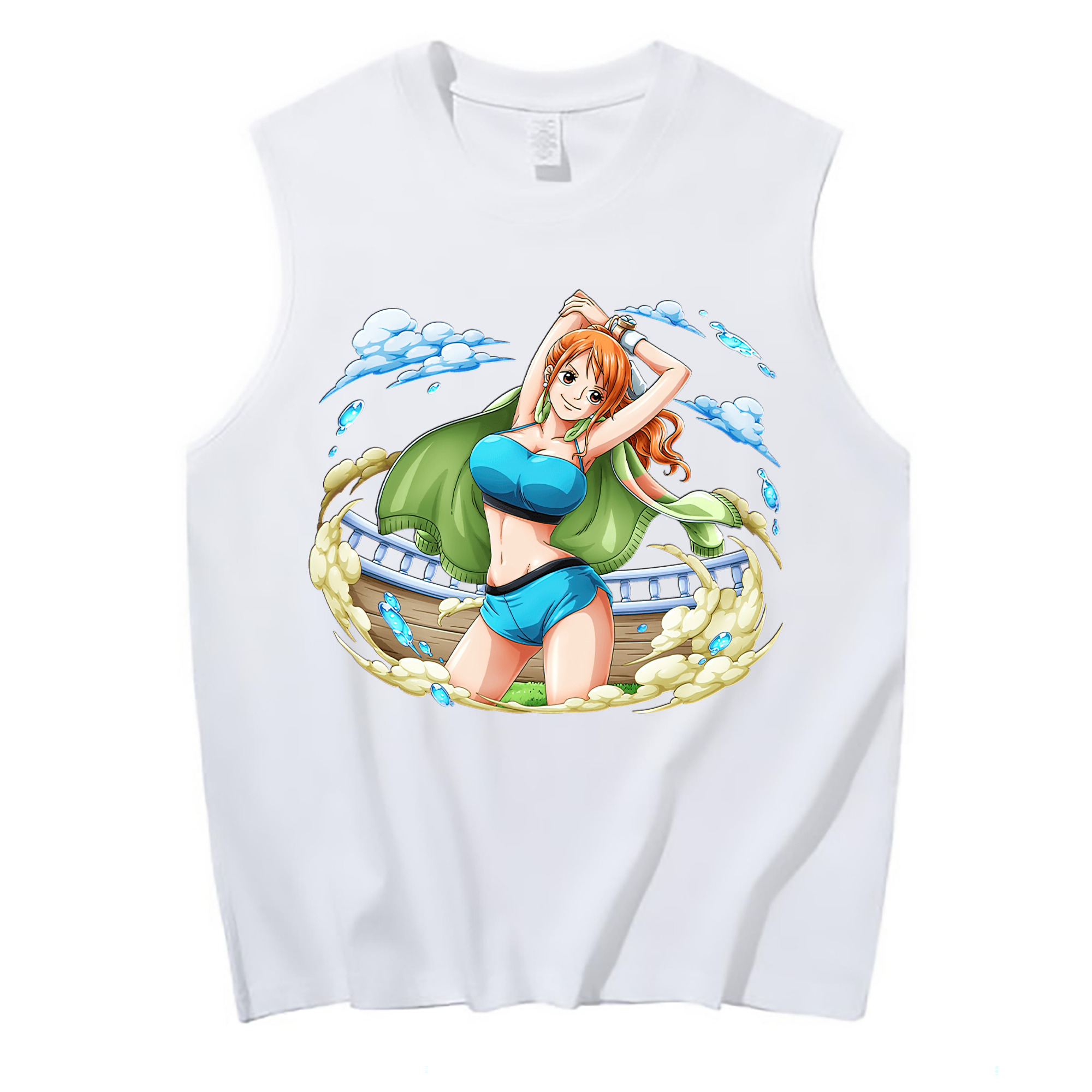 ワンピース ナミ ONE PIECE Nami コットン100％タンクトップ（フロントプリント）
