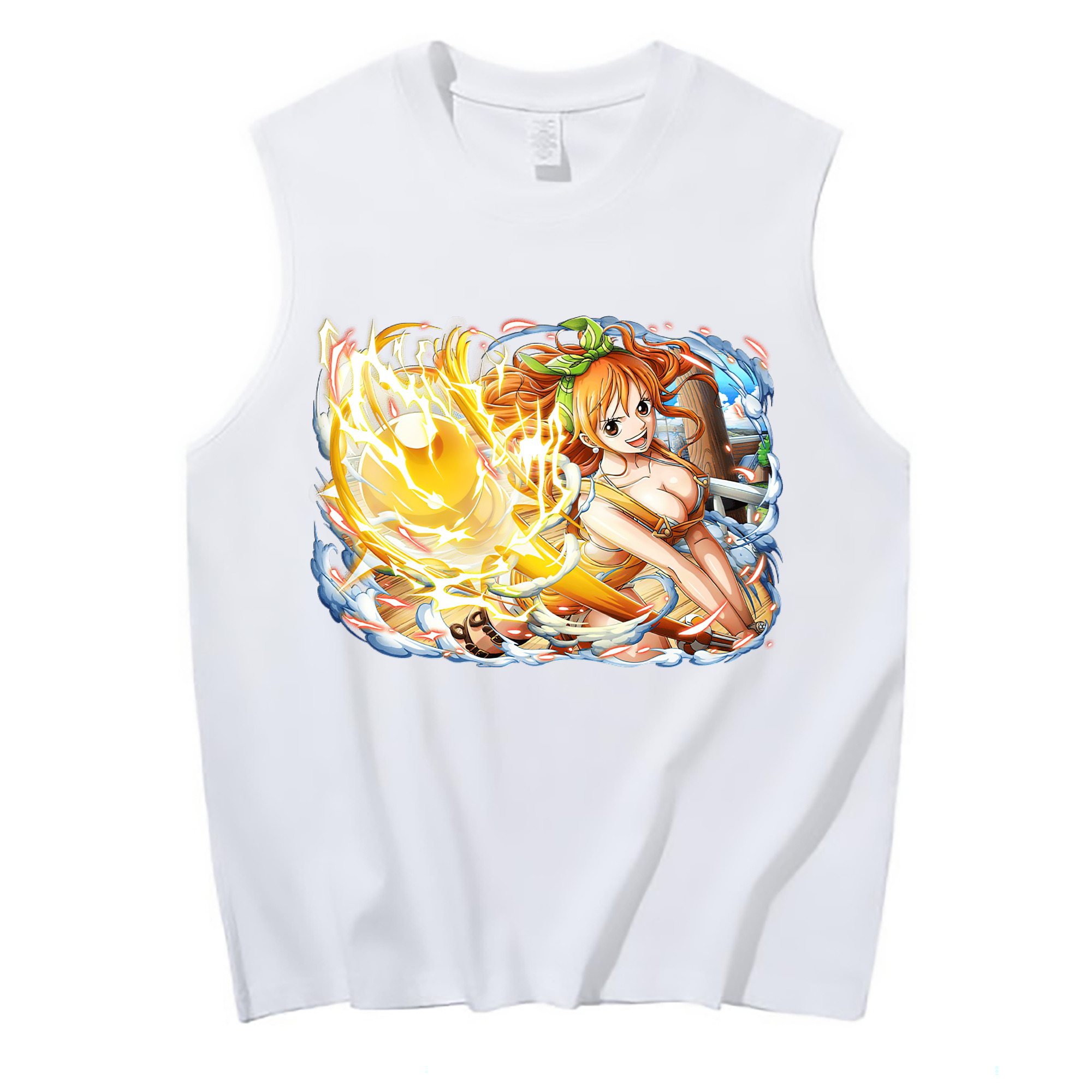 ワンピース ナミ ONE PIECE Nami コットン100％タンクトップ（フロントプリント）