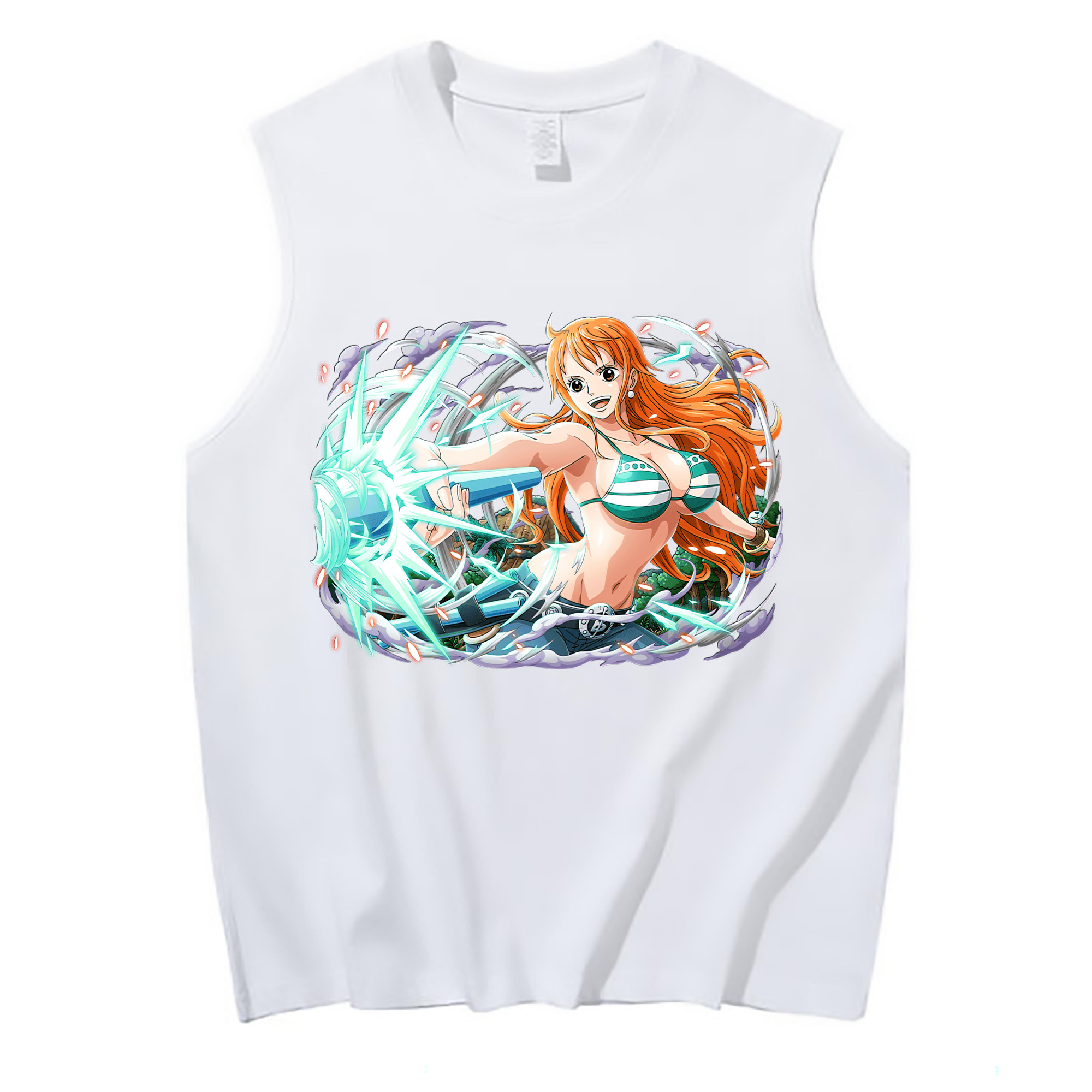 ワンピース ナミ ONE PIECE Nami コットン100％タンクトップ（フロントプリント）