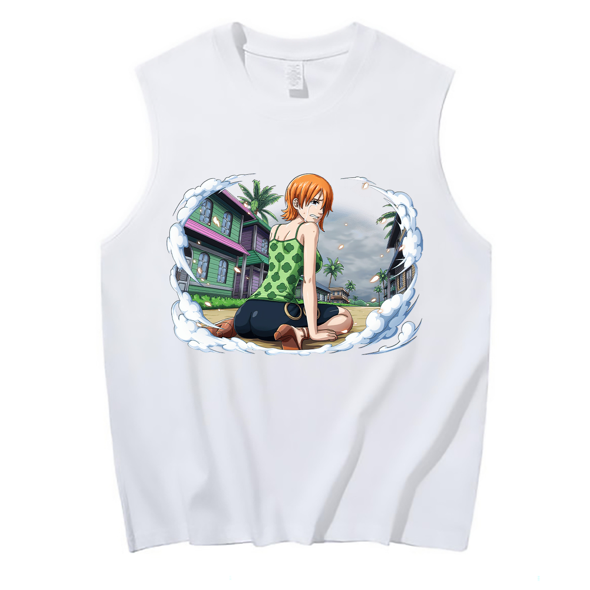 ワンピース ナミ ONE PIECE Nami コットン100％タンクトップ（フロントプリント）