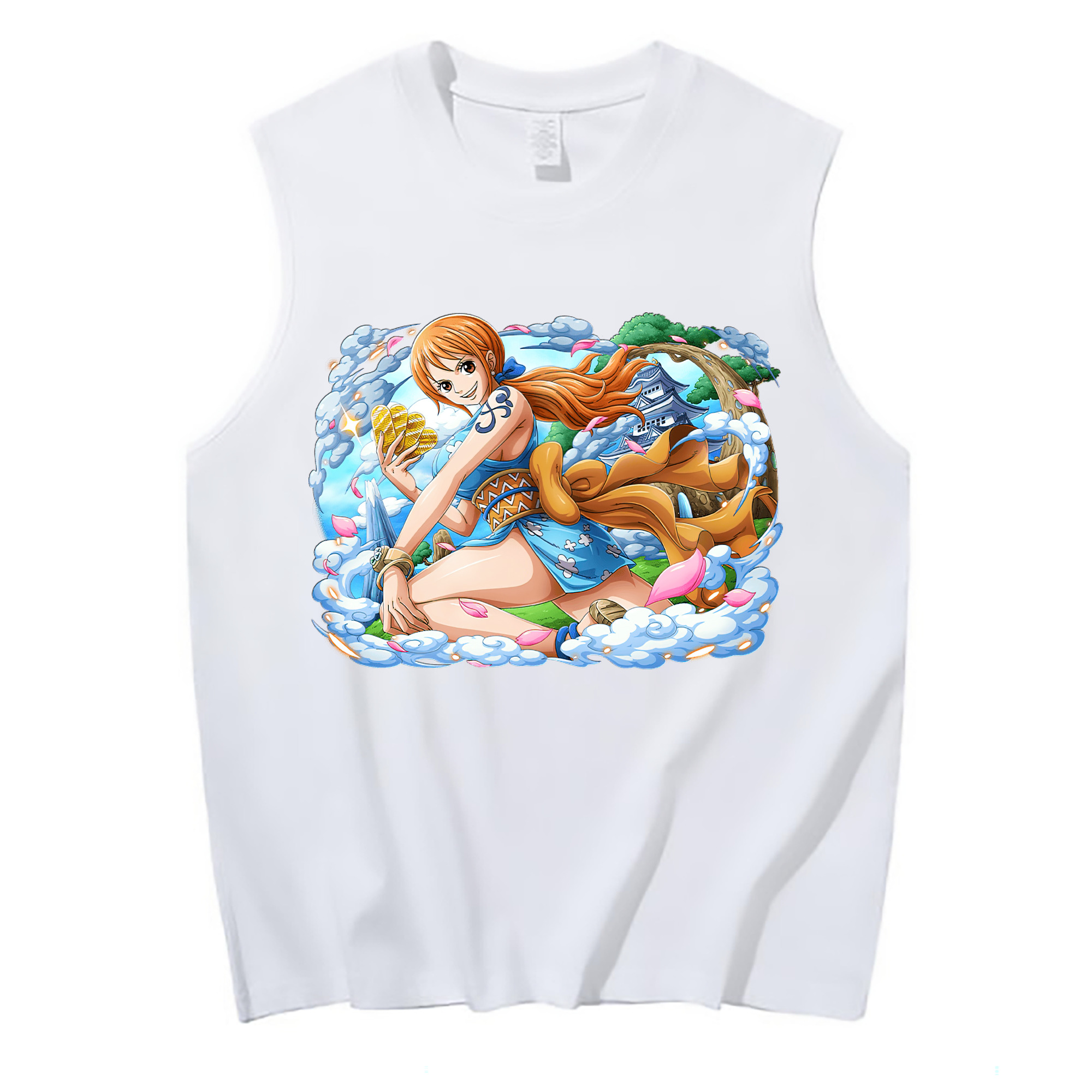 ワンピース ナミ ONE PIECE Nami コットン100％タンクトップ（フロントプリント）