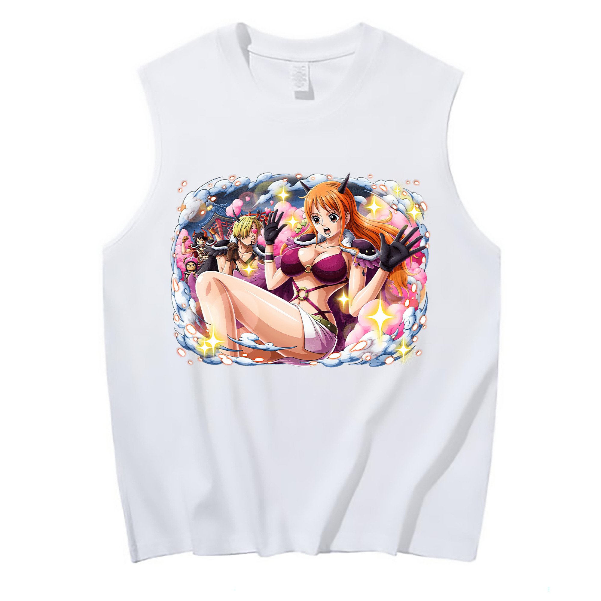 ワンピース ナミ ONE PIECE Nami コットン100％タンクトップ（フロントプリント）