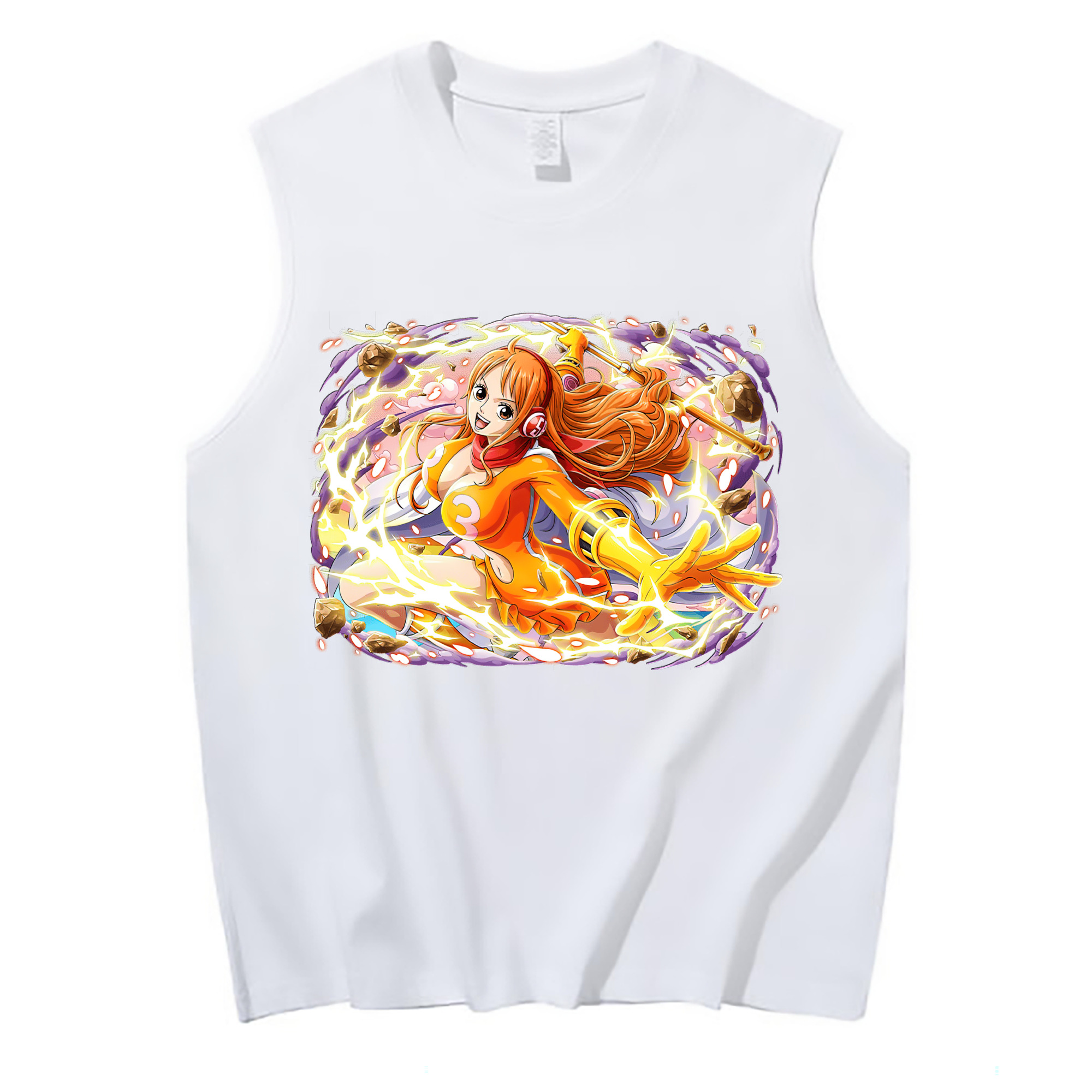 ワンピース ナミ ONE PIECE Nami コットン100％タンクトップ（フロントプリント）