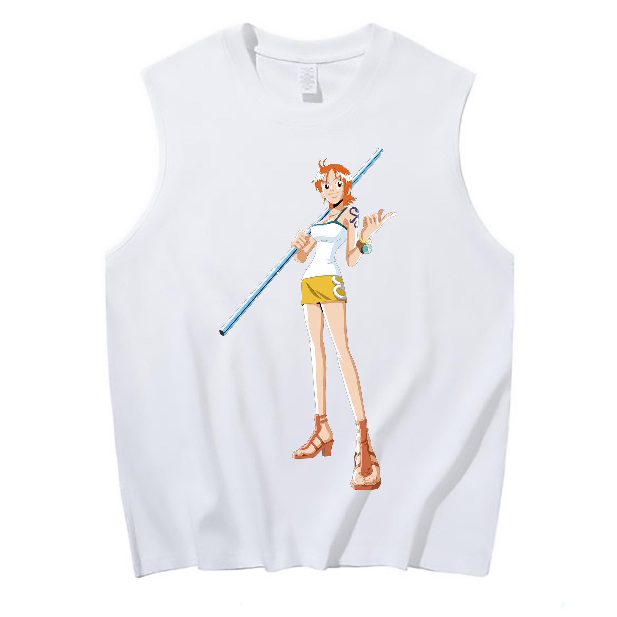 ワンピース ナミ ONE PIECE Nami コットン100％タンクトップ（フロントプリント）