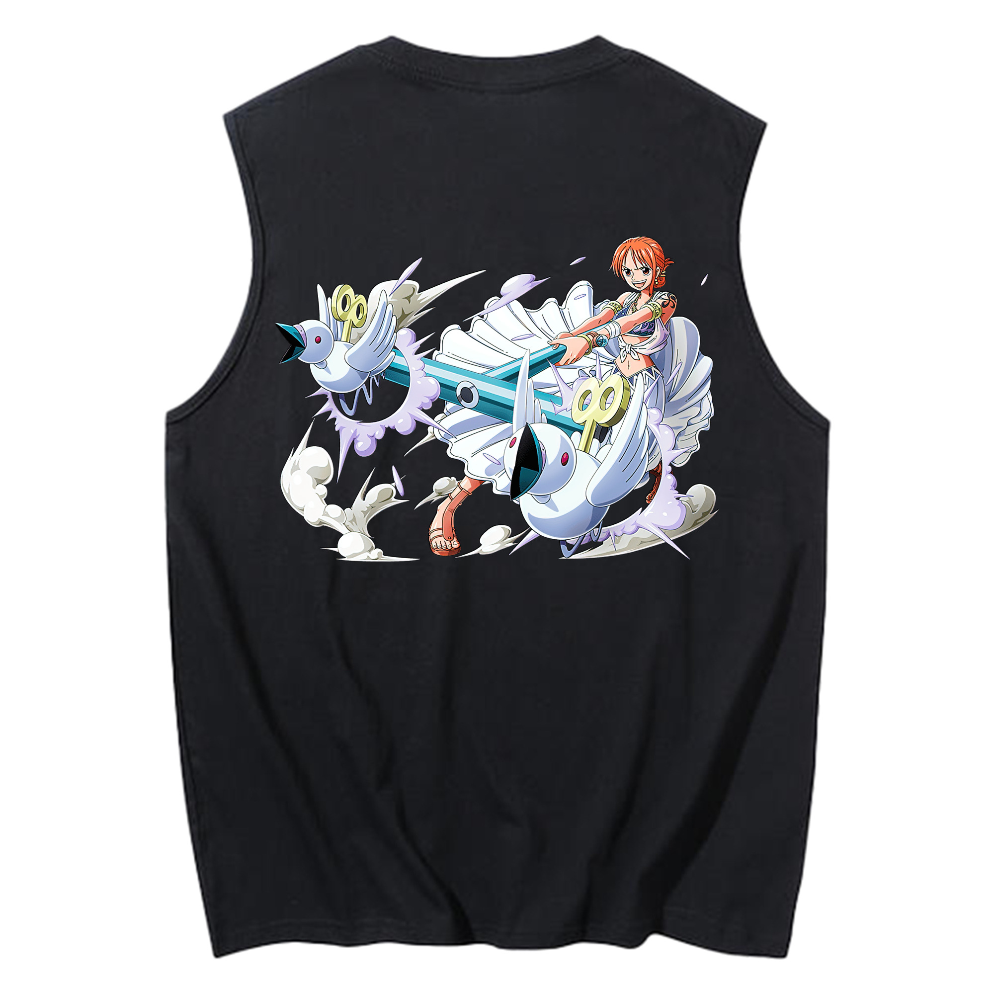 ワンピース ナミ ONE PIECE Nami コットン100％タンクトップ（背面プリント）