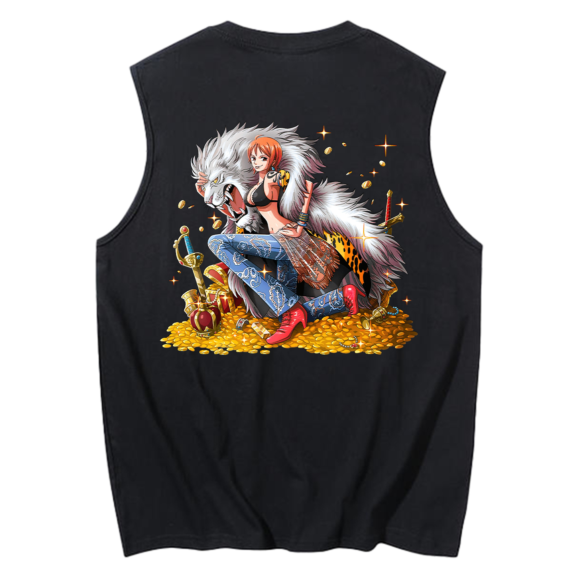 ワンピース ナミ ONE PIECE Nami コットン100％タンクトップ（背面プリント）