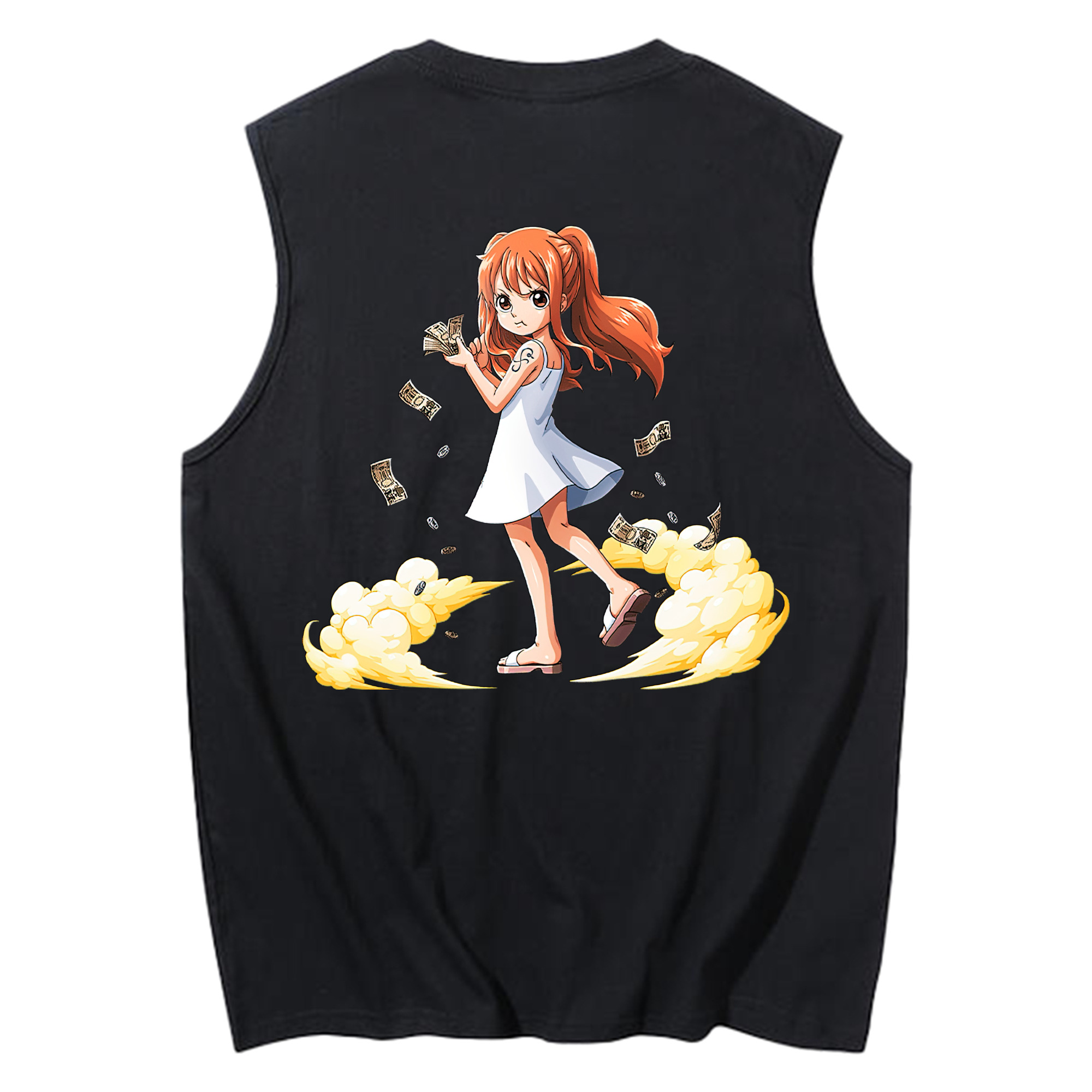 ワンピース ナミ ONE PIECE Nami コットン100％タンクトップ（背面プリント）
