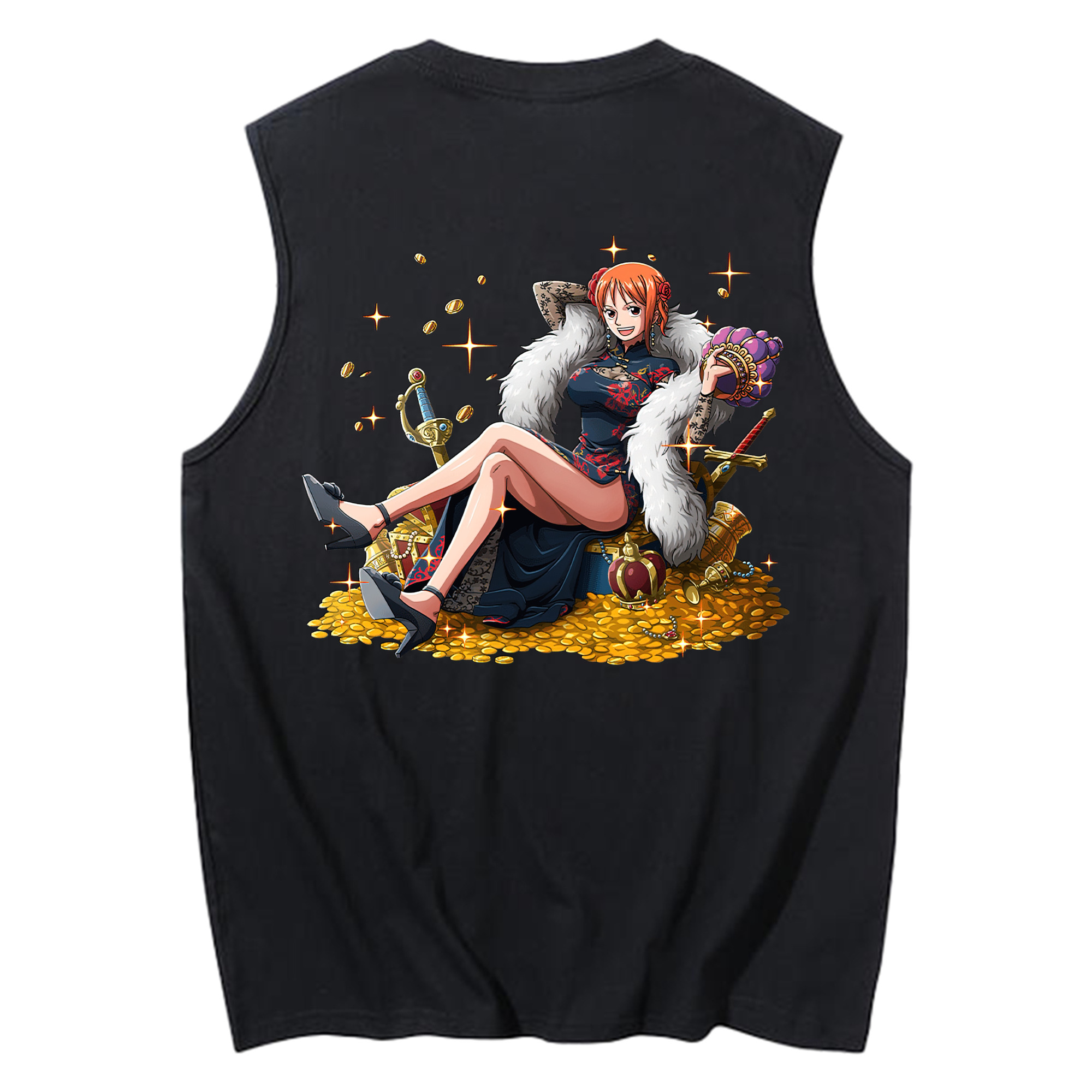 ワンピース ナミ ONE PIECE Nami コットン100％タンクトップ（背面プリント）