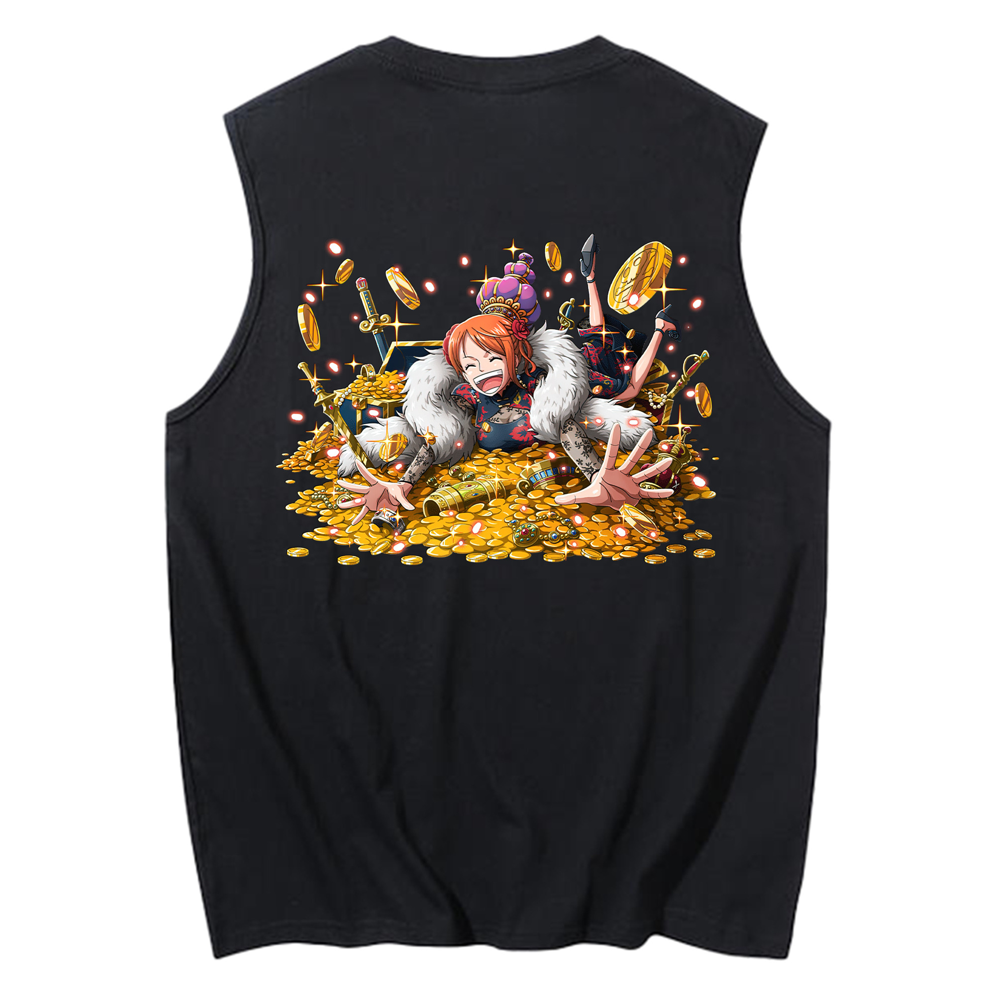 ワンピース ナミ ONE PIECE Nami コットン100％タンクトップ（背面プリント）