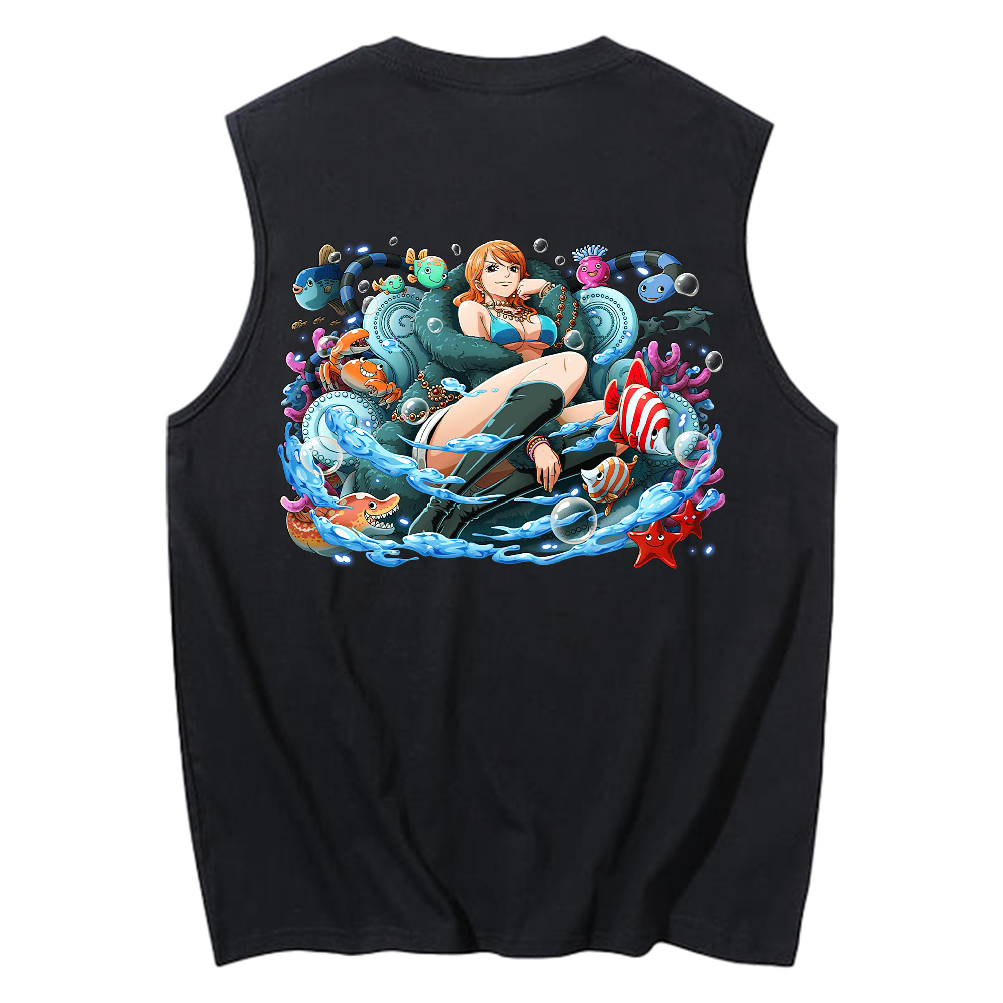 ワンピース ナミ ONE PIECE Nami コットン100％タンクトップ（背面プリント）