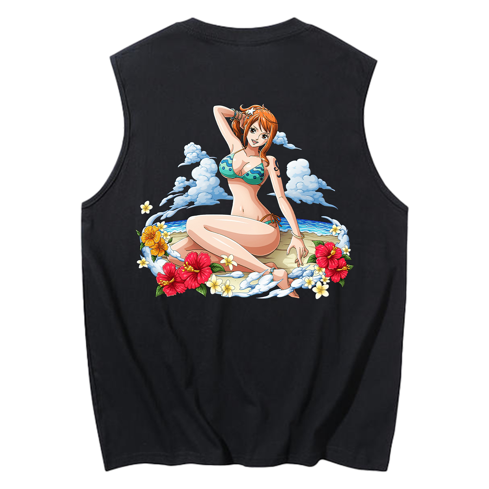 ワンピース ナミ ONE PIECE Nami コットン100％タンクトップ（背面プリント）