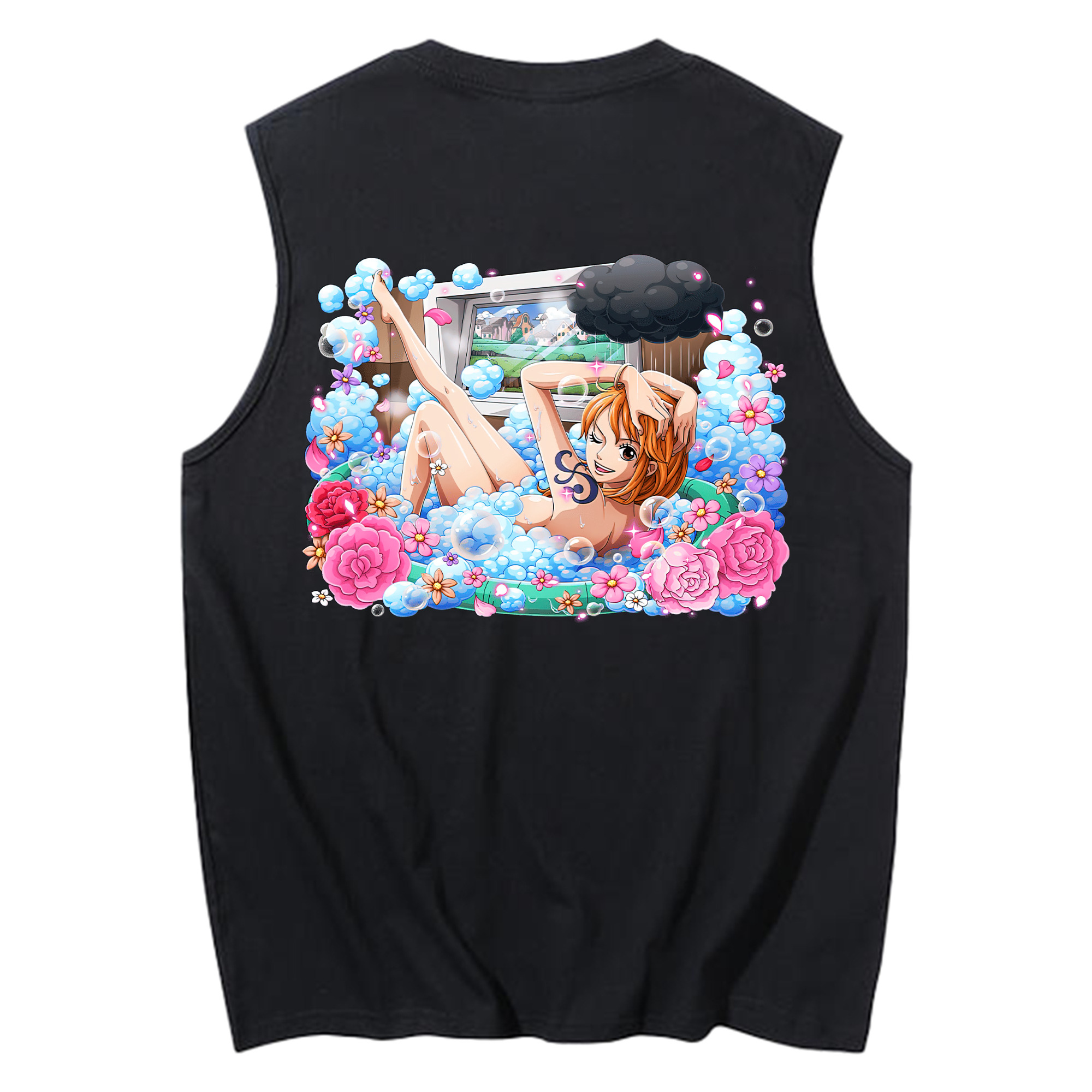 ワンピース ナミ ONE PIECE Nami コットン100％タンクトップ（背面プリント）