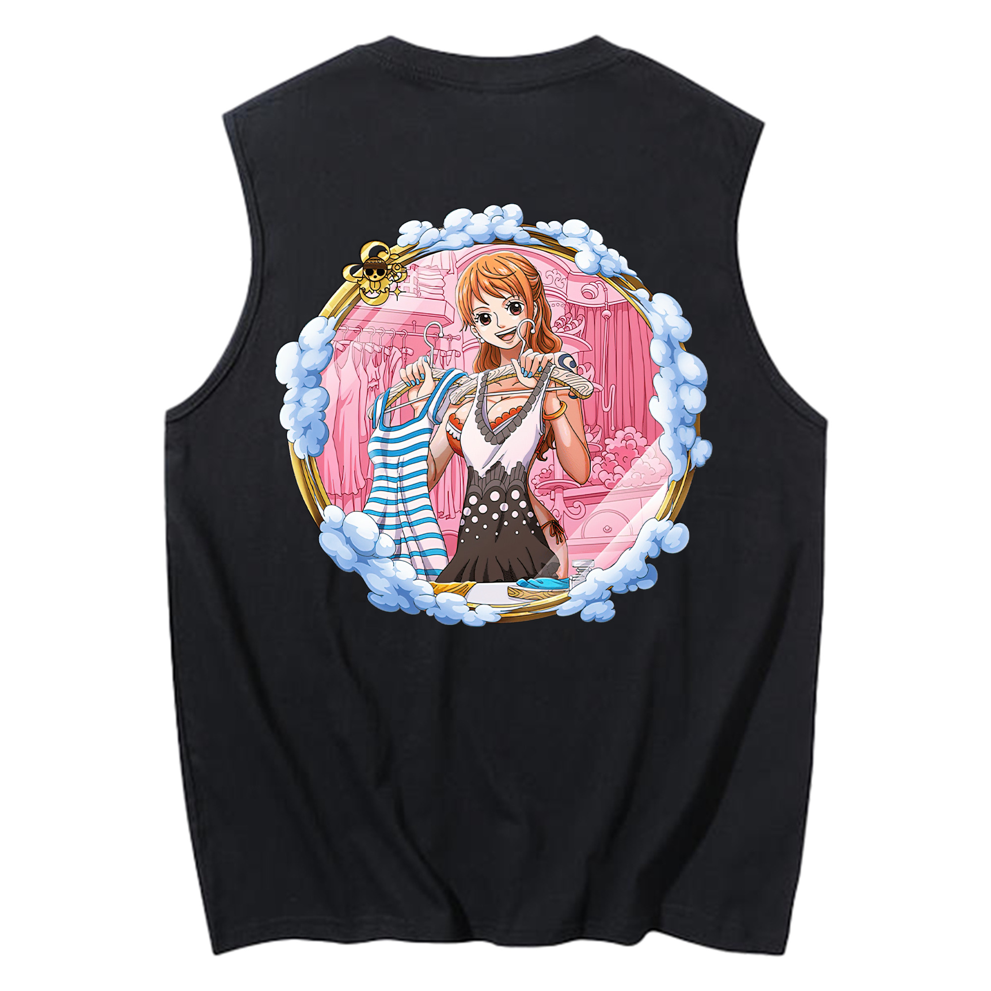 ワンピース ナミ ONE PIECE Nami コットン100％タンクトップ（背面プリント）