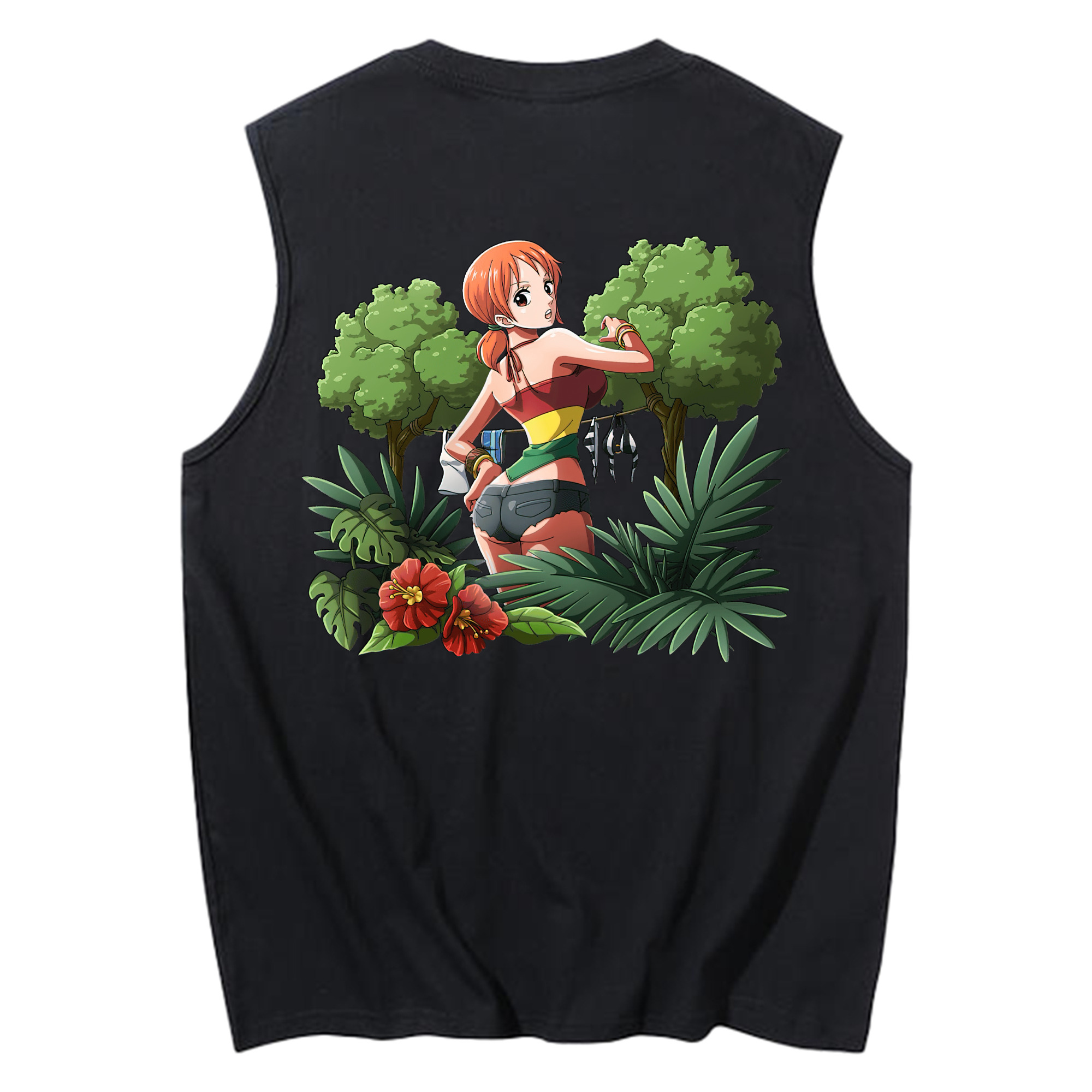 ワンピース ナミ ONE PIECE Nami コットン100％タンクトップ（背面プリント）