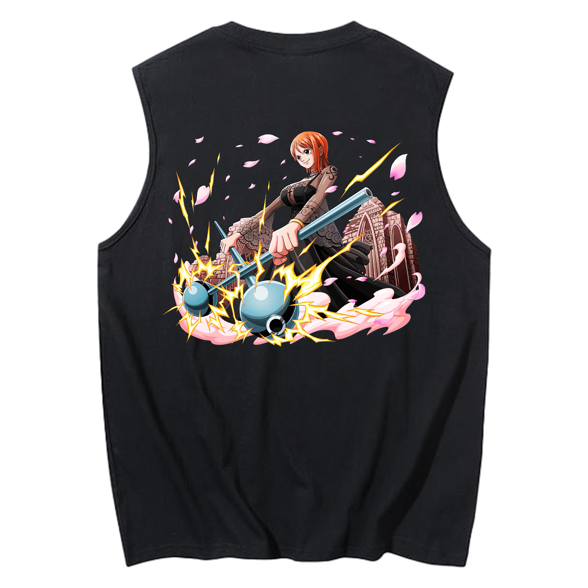 ワンピース ナミ ONE PIECE Nami コットン100％タンクトップ（背面プリント）