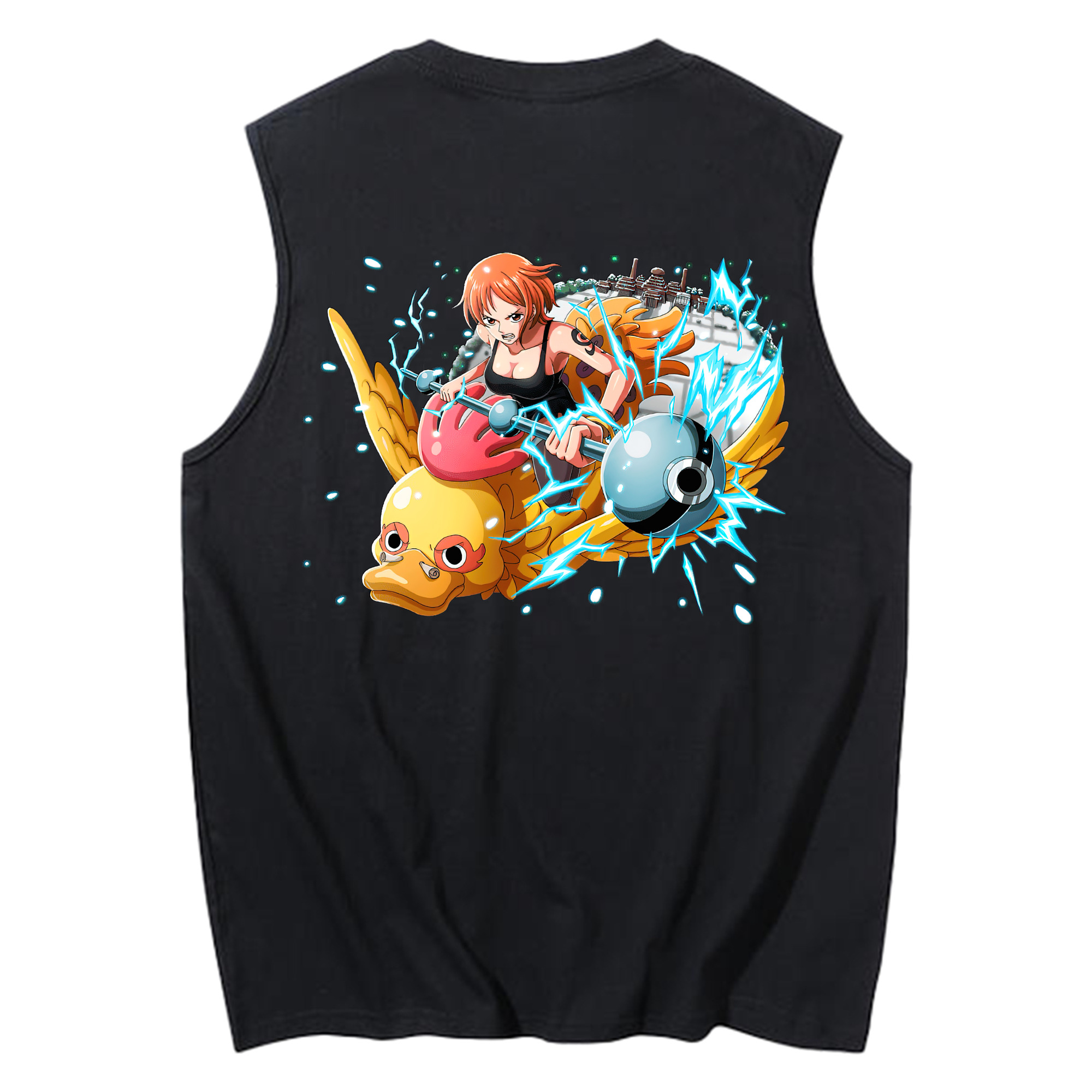 ワンピース ナミ ONE PIECE Nami コットン100％タンクトップ（背面プリント）