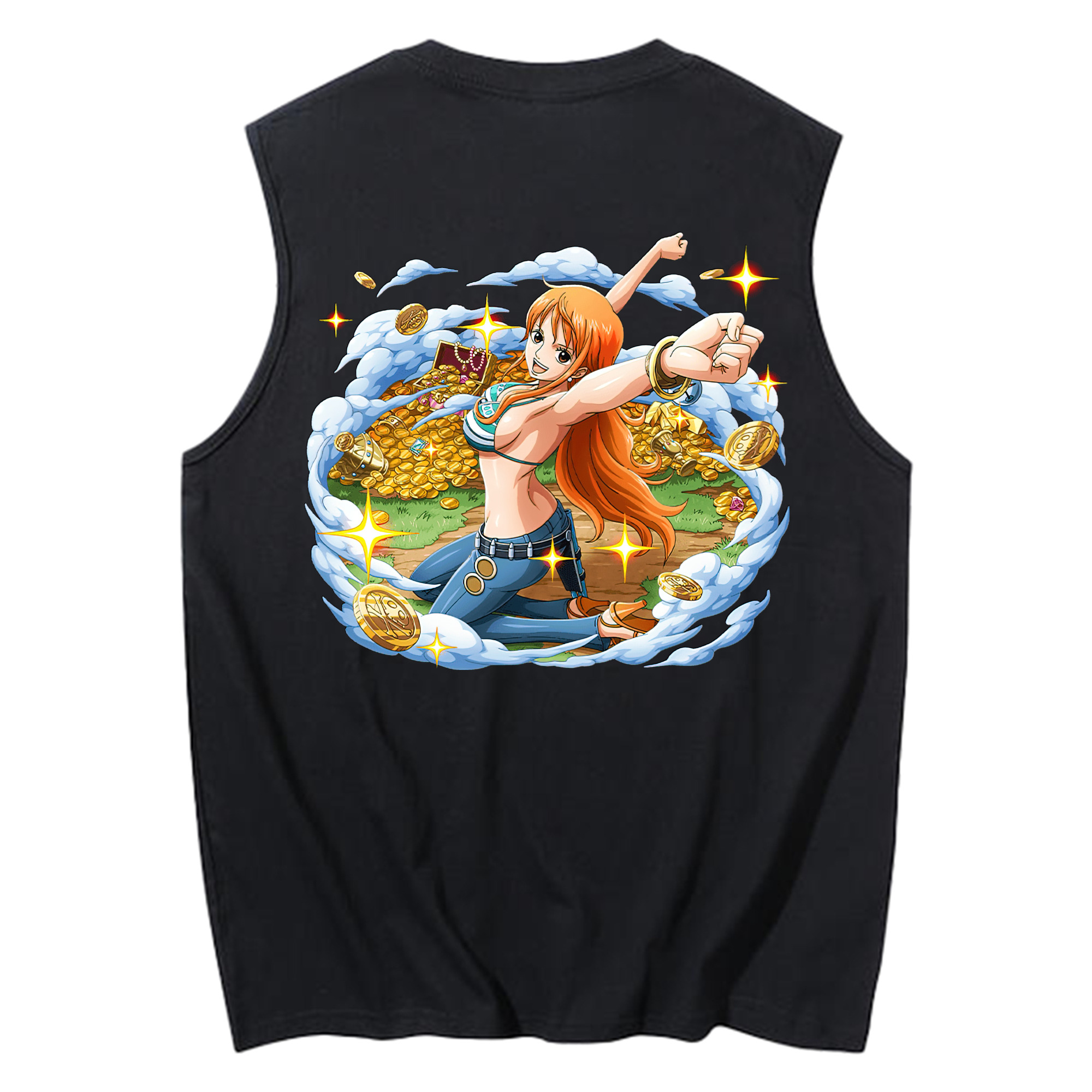 ワンピース ナミ ONE PIECE Nami コットン100％タンクトップ（背面プリント）