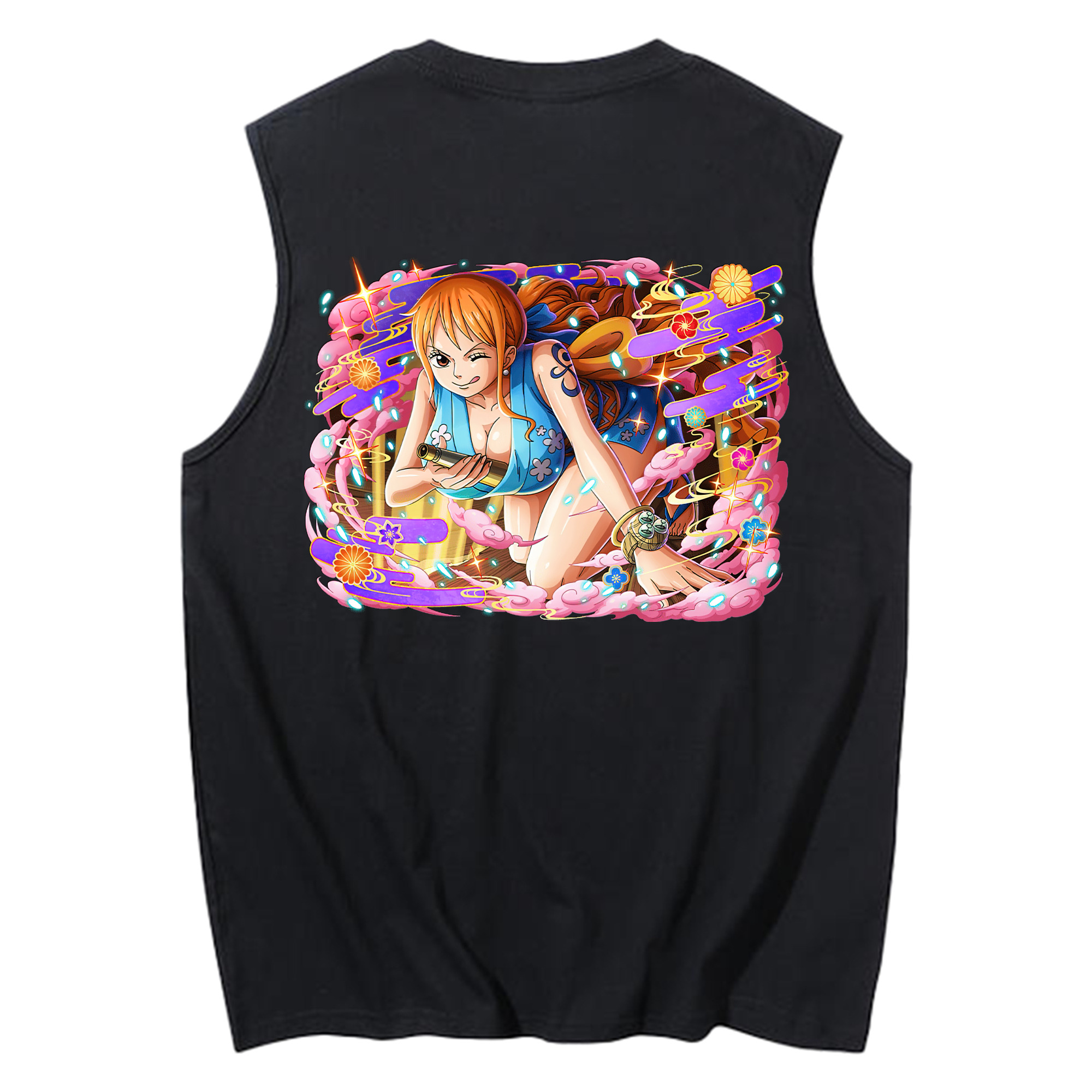 ワンピース ナミ ONE PIECE Nami コットン100％タンクトップ（背面プリント）