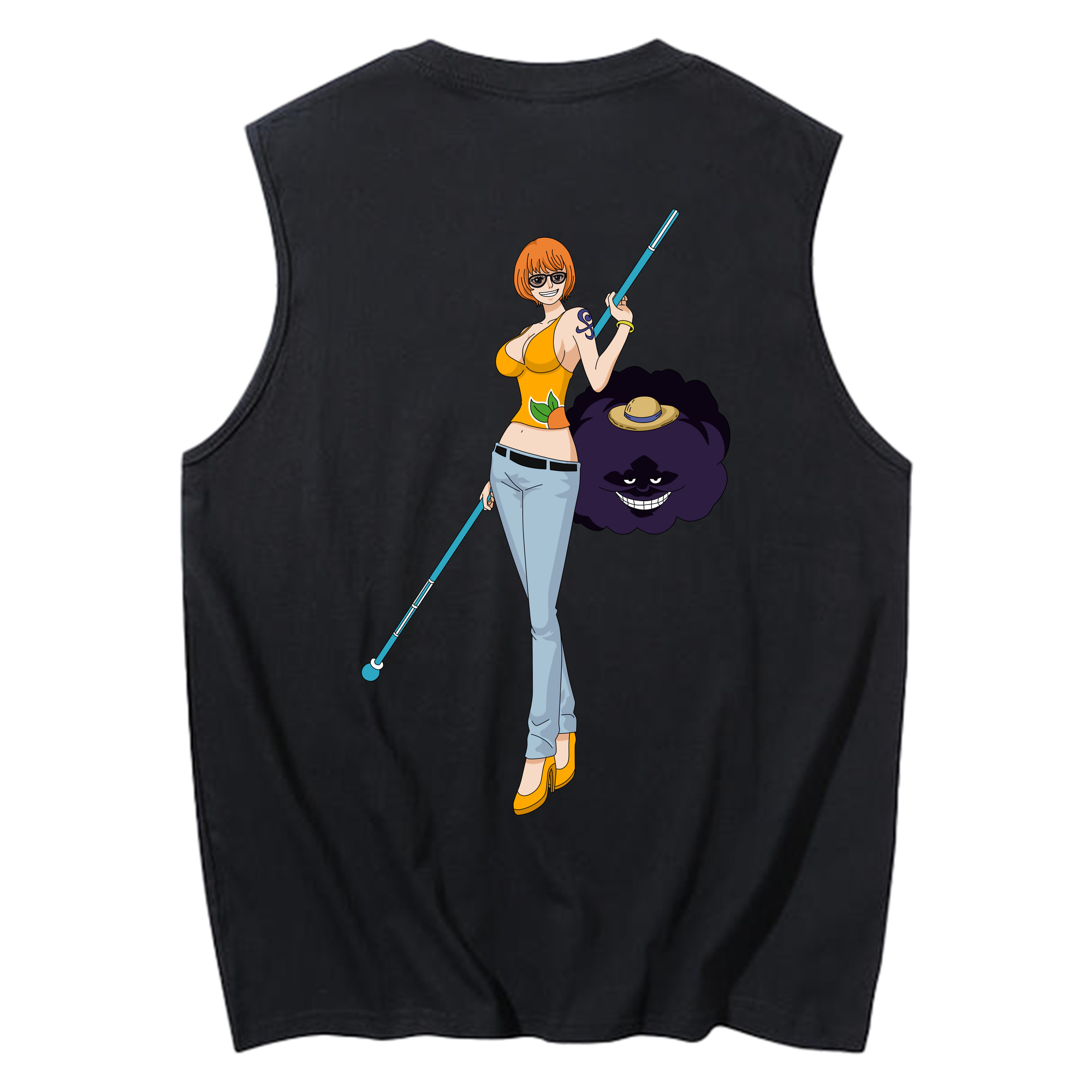 ワンピース ナミ ONE PIECE Nami コットン100％タンクトップ（背面プリント）