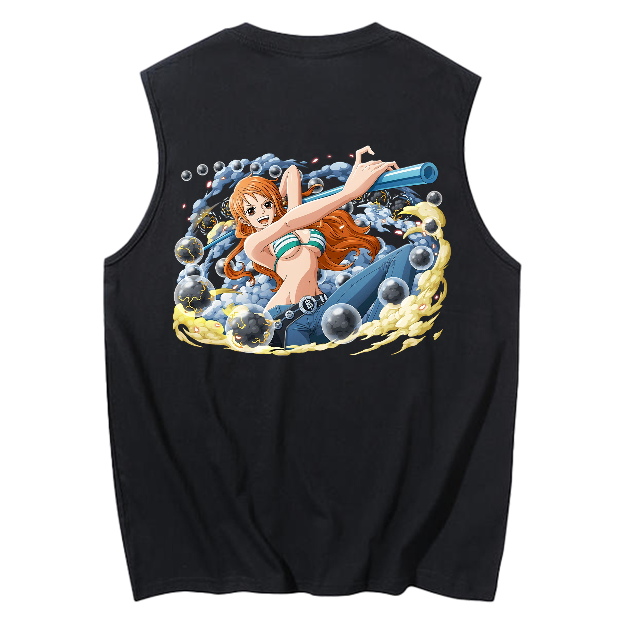 ワンピース ナミ ONE PIECE Nami コットン100％タンクトップ（背面プリント）