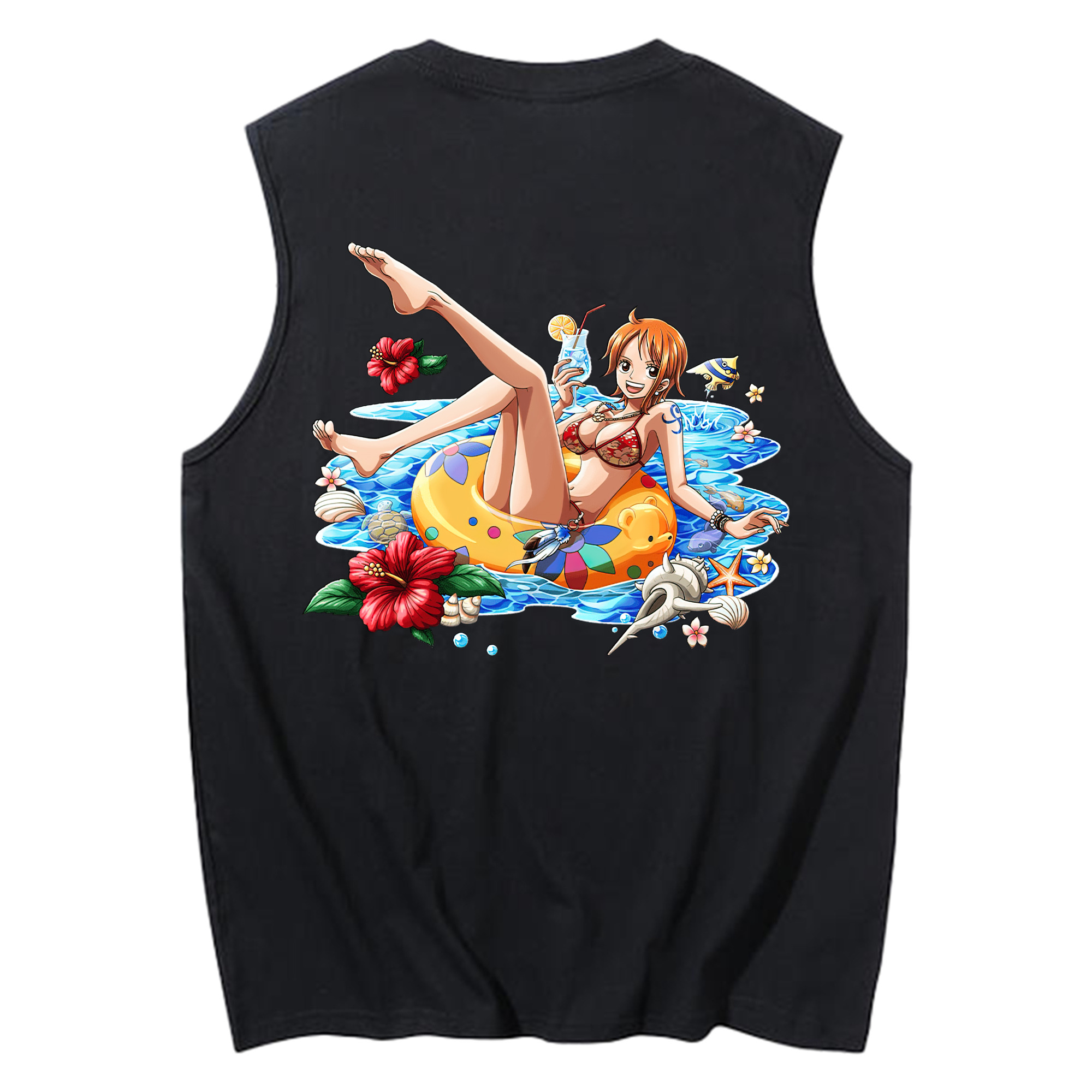 ワンピース ナミ ONE PIECE Nami コットン100％タンクトップ（背面プリント）