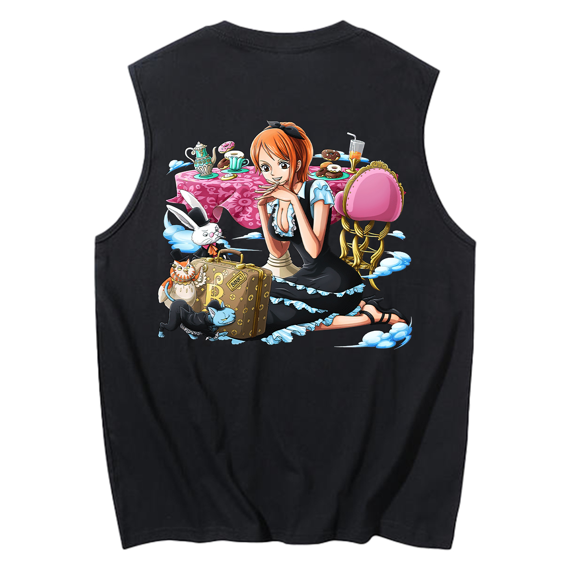 ワンピース ナミ ONE PIECE Nami コットン100％タンクトップ（背面プリント）