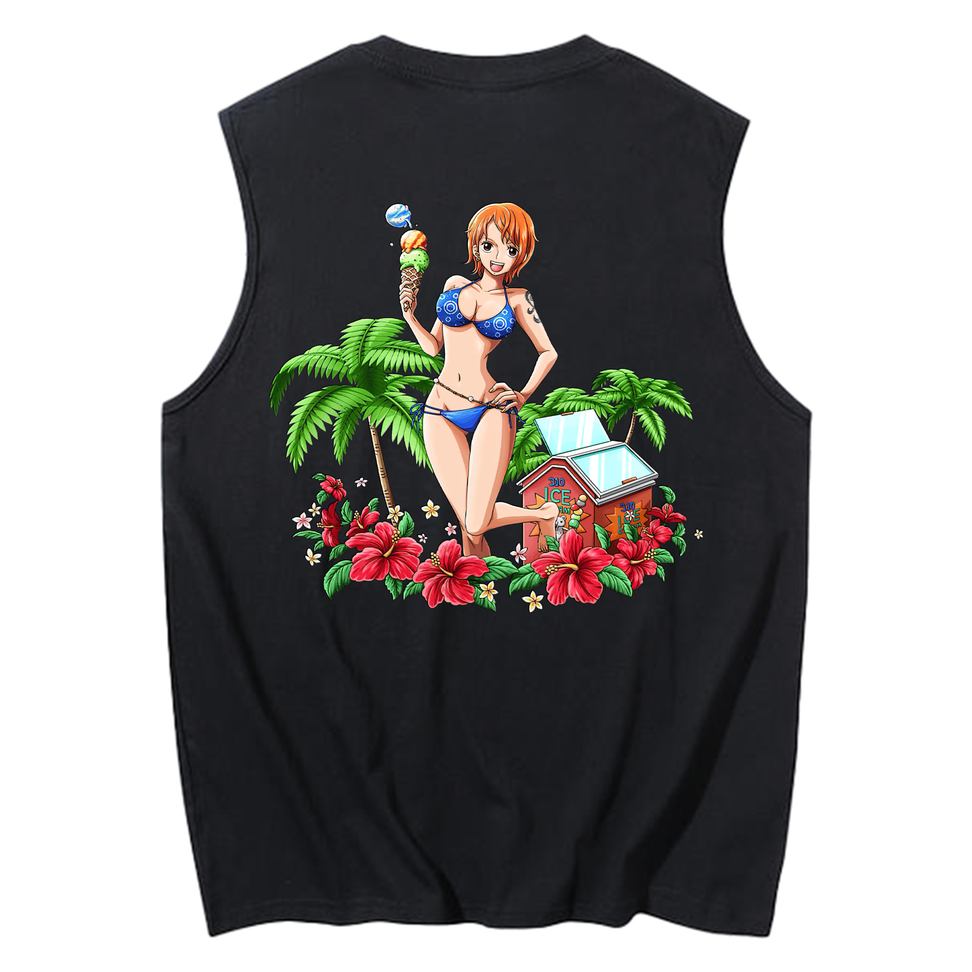 ワンピース ナミ ONE PIECE Nami コットン100％タンクトップ（背面プリント）