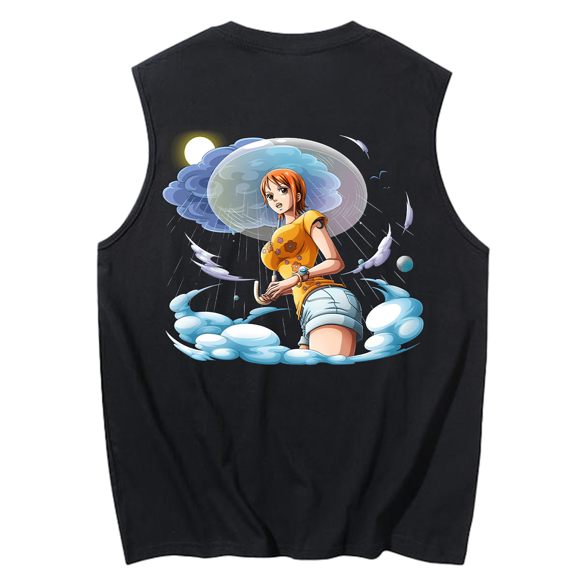 ワンピース ナミ ONE PIECE Nami コットン100％タンクトップ（背面プリント）