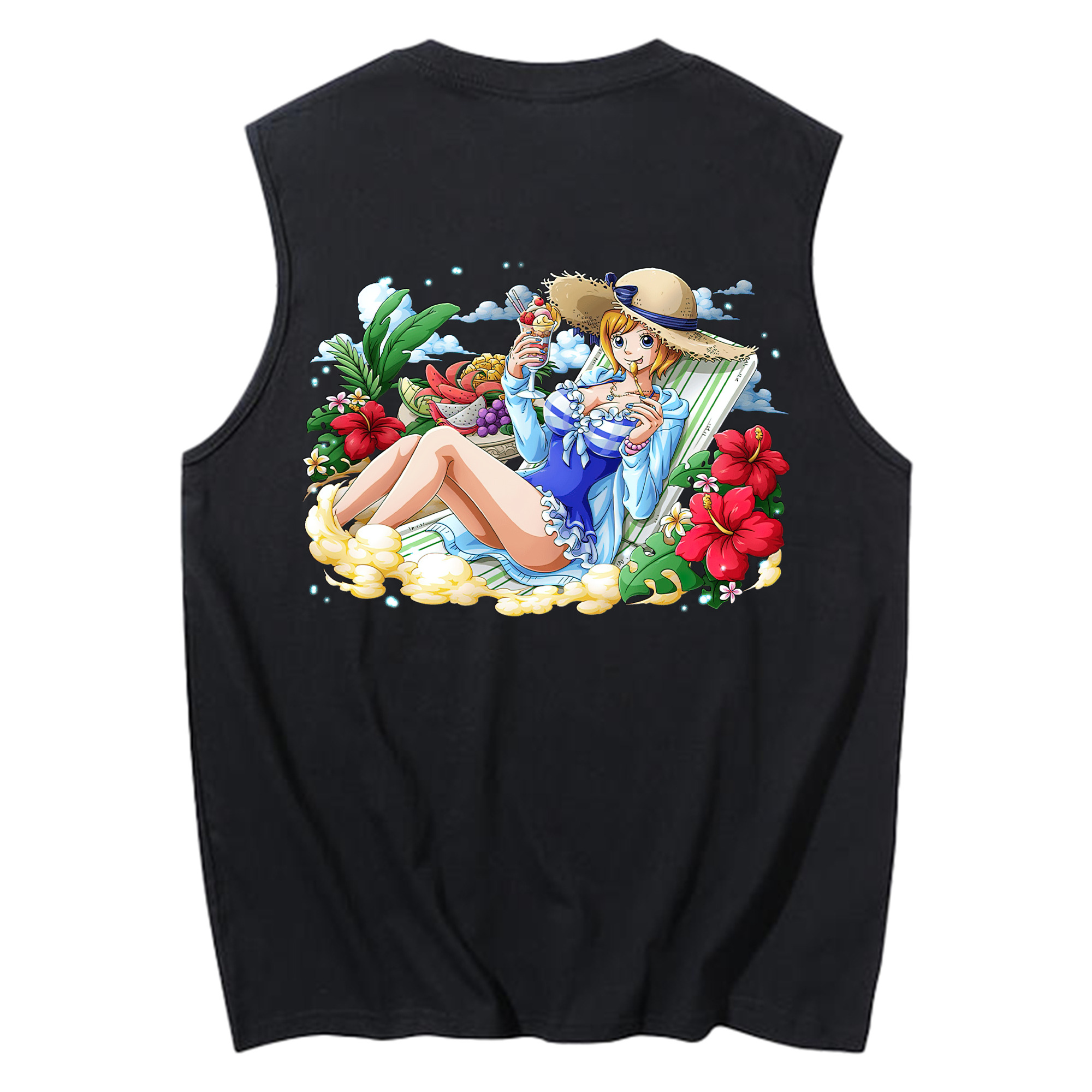 ワンピース ナミ ONE PIECE Nami コットン100％タンクトップ（背面プリント）