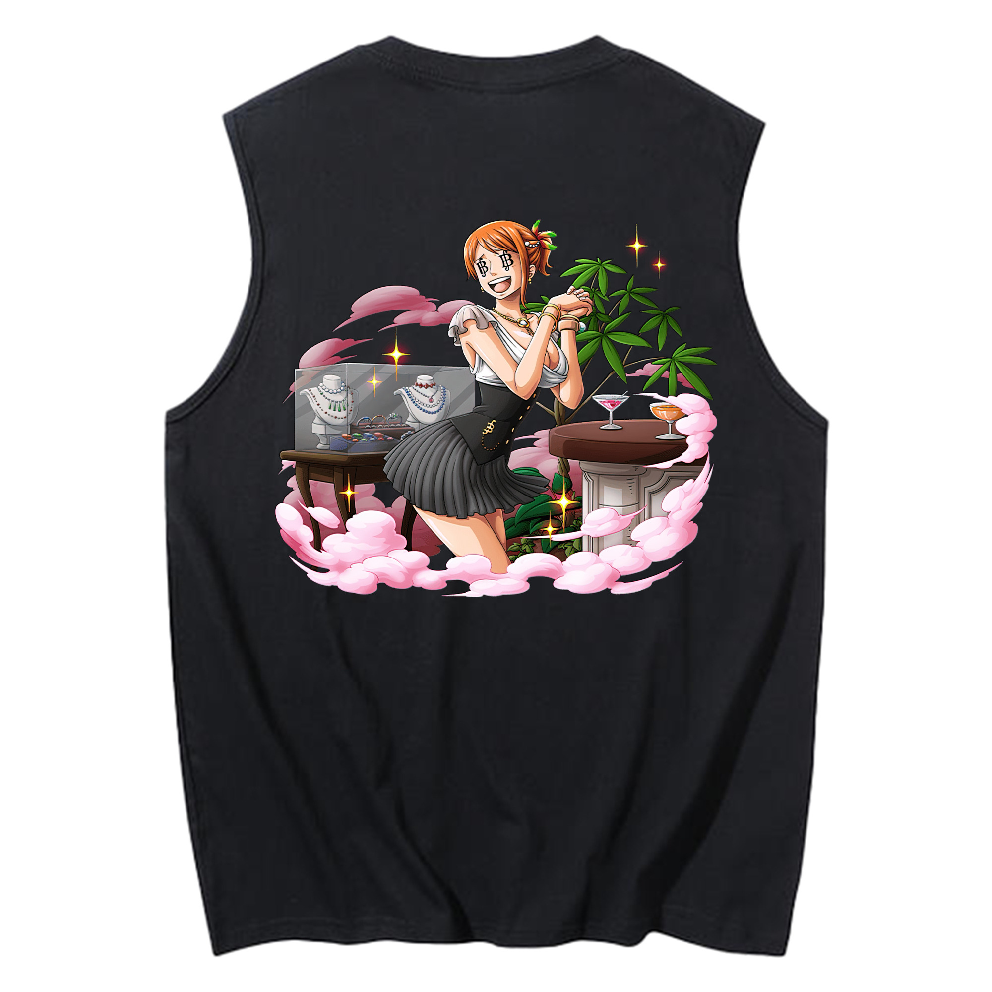 ワンピース ナミ ONE PIECE Nami コットン100％タンクトップ（背面プリント）