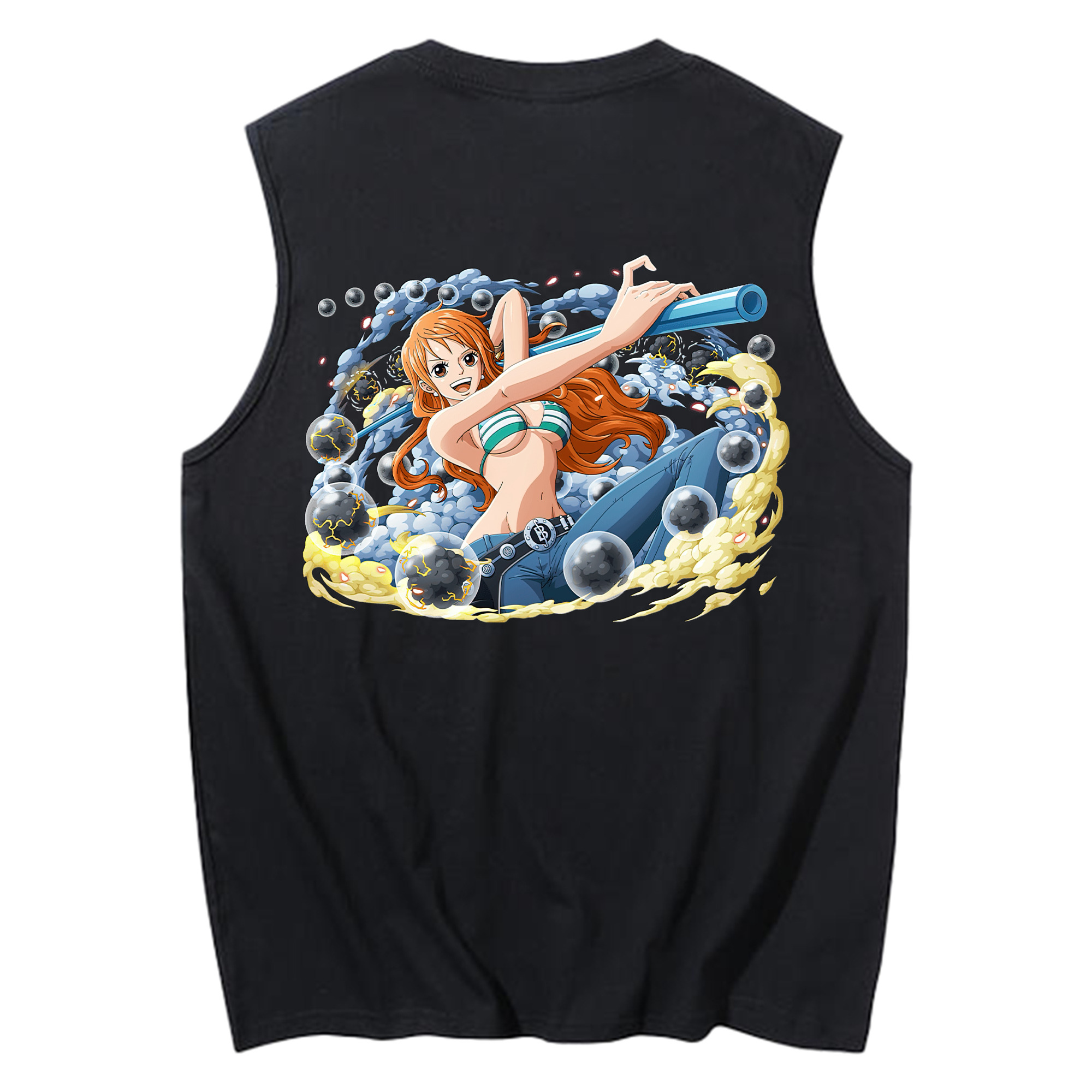 ワンピース ナミ ONE PIECE Nami コットン100％タンクトップ（背面プリント）