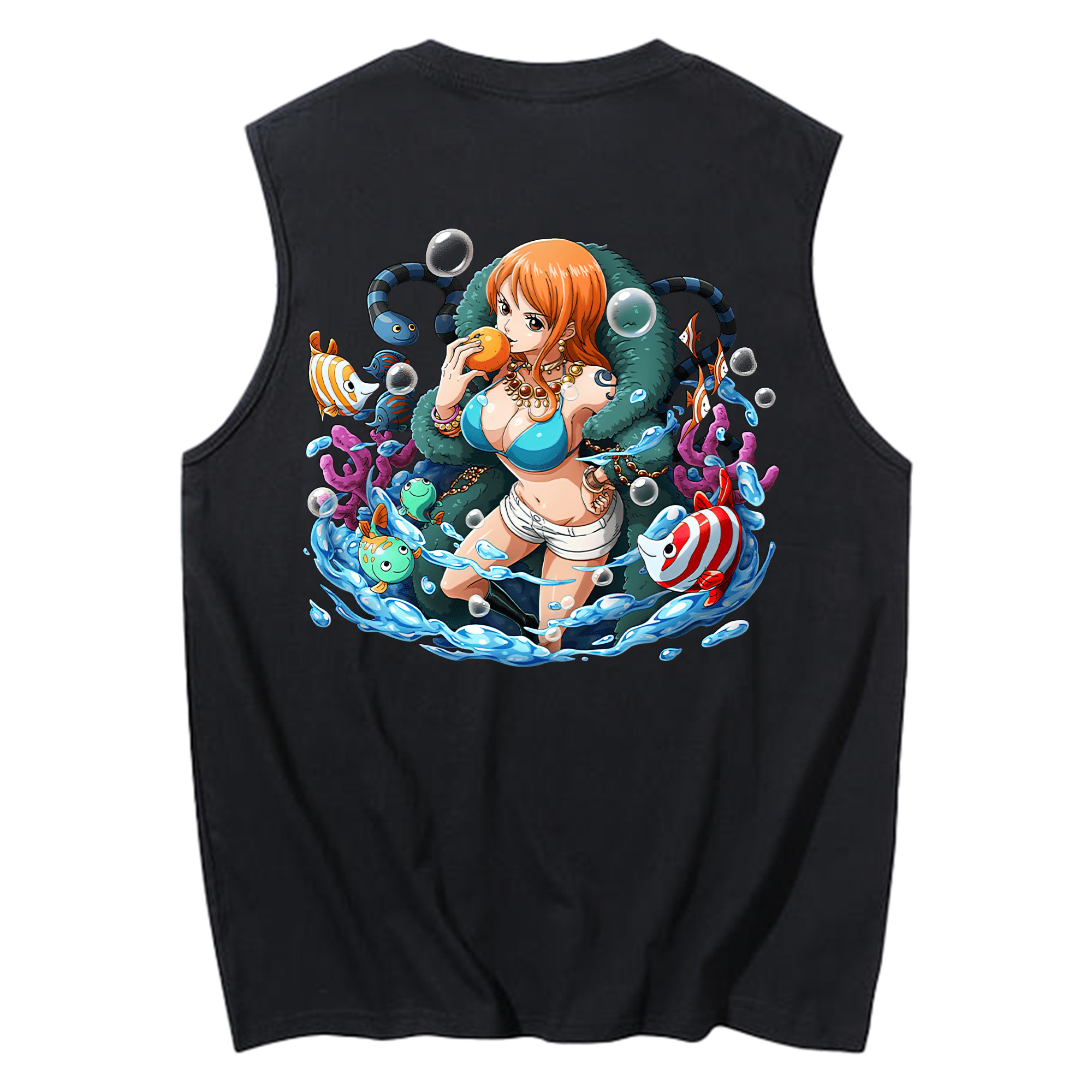 ワンピース ナミ ONE PIECE Nami コットン100％タンクトップ（背面プリント）