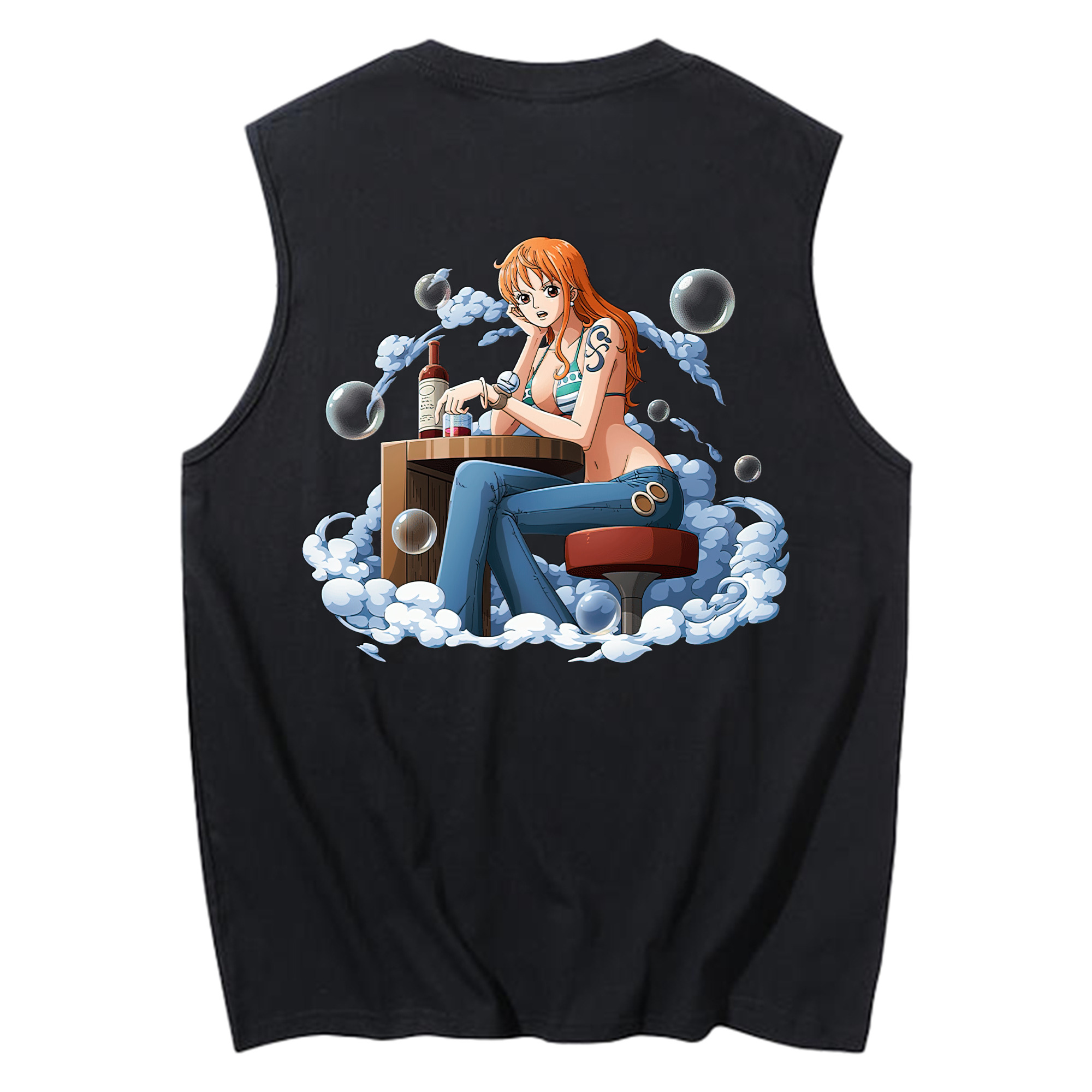 ワンピース ナミ ONE PIECE Nami コットン100％タンクトップ（背面プリント）