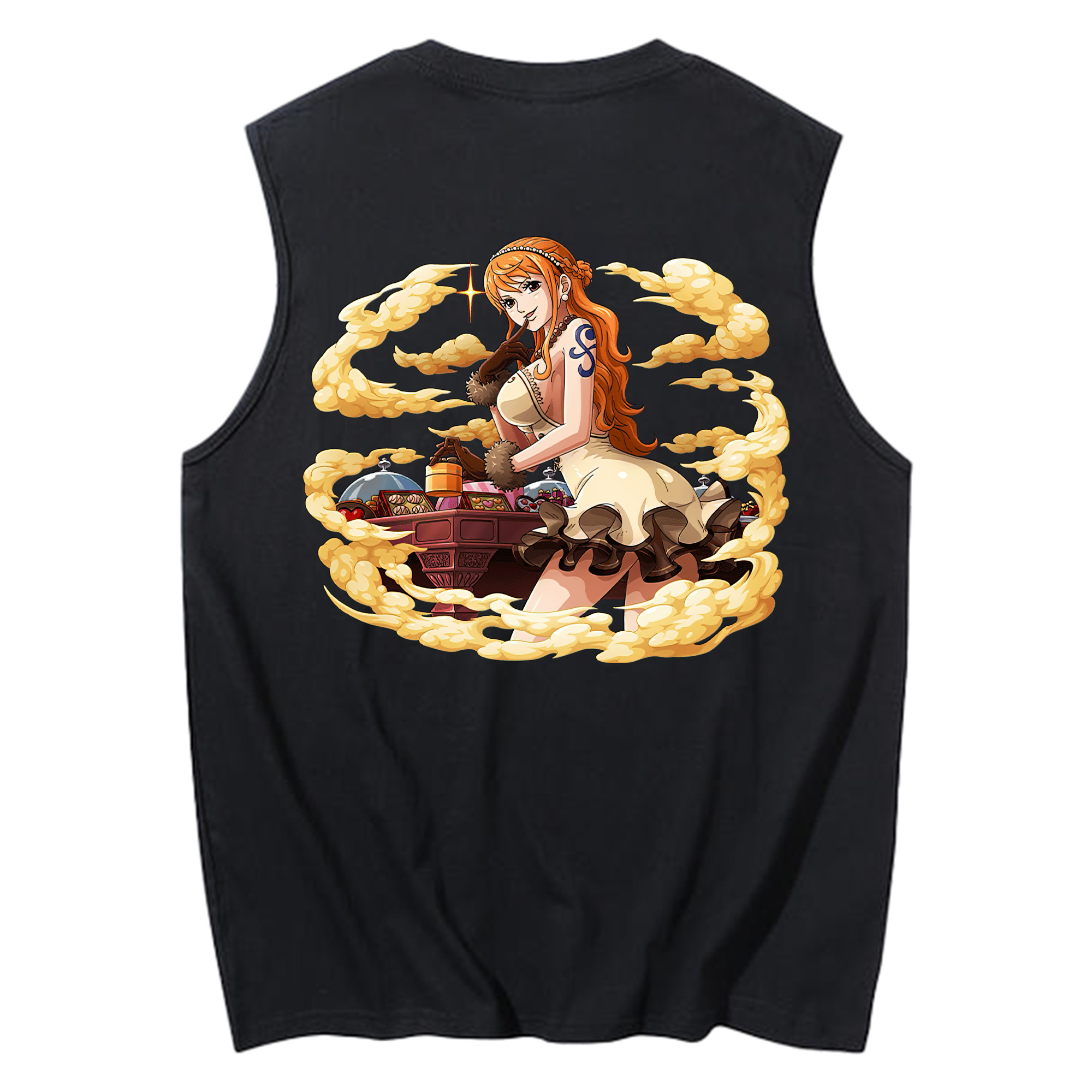 ワンピース ナミ ONE PIECE Nami コットン100％タンクトップ（背面プリント）