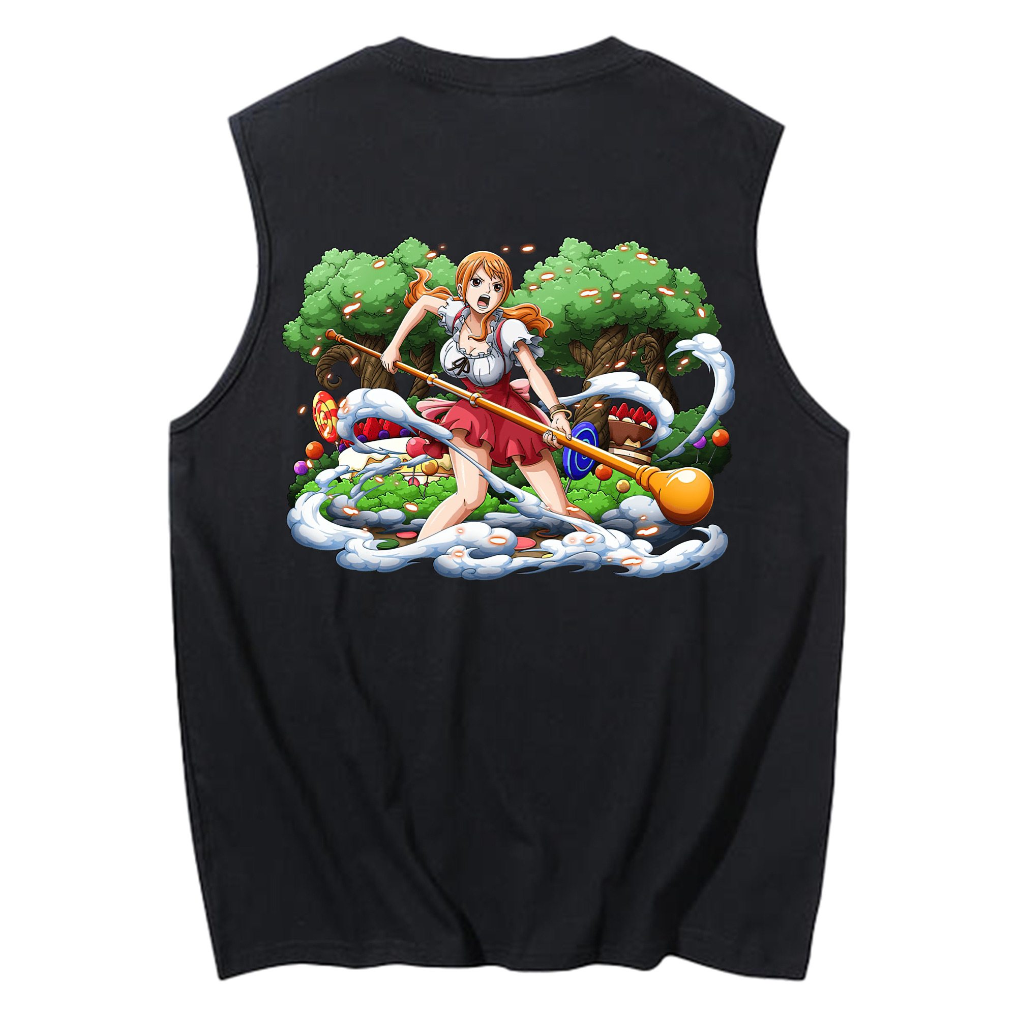 ワンピース ナミ ONE PIECE Nami コットン100％タンクトップ（背面プリント）