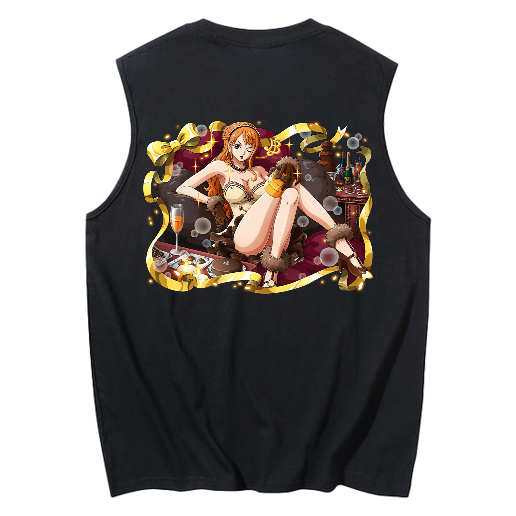 ワンピース ナミ ONE PIECE Nami コットン100％タンクトップ（背面プリント）